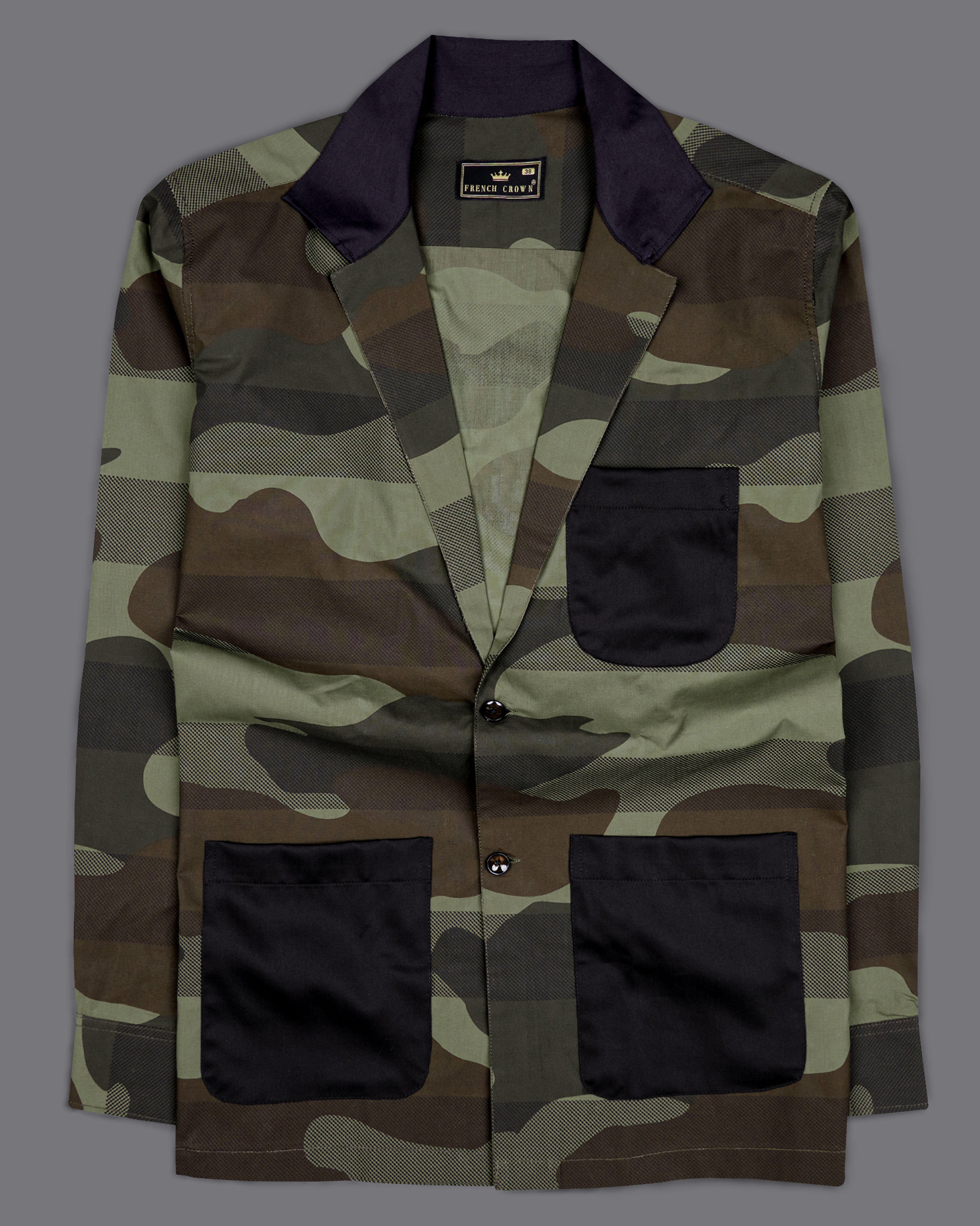 Flint Green with Dune Black Camouflage Printed Royal Oxford Designer OverShirt 8933-SB-P328-38, 8933-SB-P328-H-38,  8933-SB-P328-39,  8933-SB-P328-H-39,  8933-SB-P328-40,  8933-SB-P328-H-40,  8933-SB-P328-42,  8933-SB-P328-H-42,  8933-SB-P328-44,  8933-SB-P328-H-44,  8933-SB-P328-46,  8933-SB-P328-H-46,  8933-SB-P328-48,  8933-SB-P328-H-48,  8933-SB-P328-50,  8933-SB-P328-H-50,  8933-SB-P328-52,  8933-SB-P328-H-52