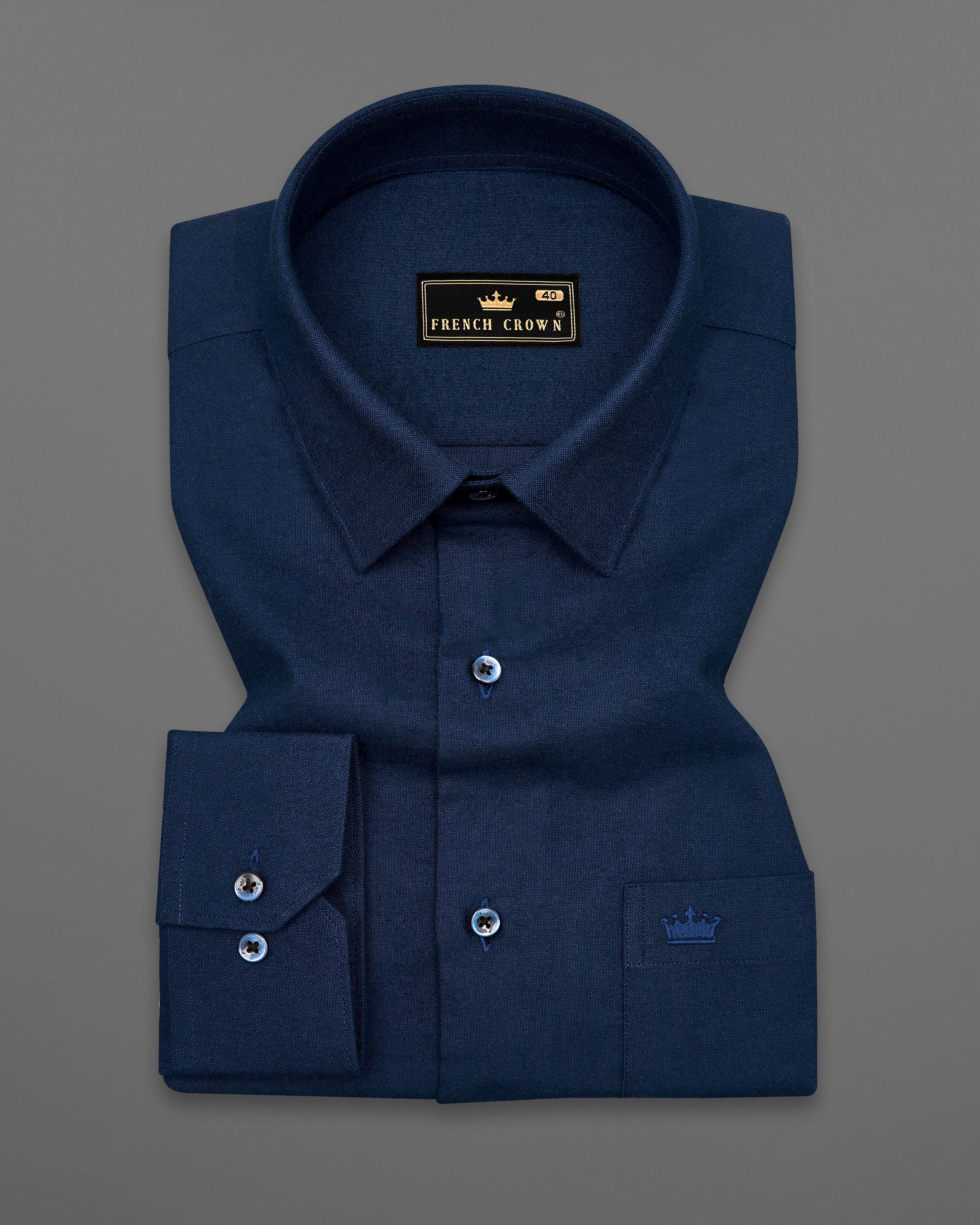 Firefly Navy Blue Royal Oxford Shirt