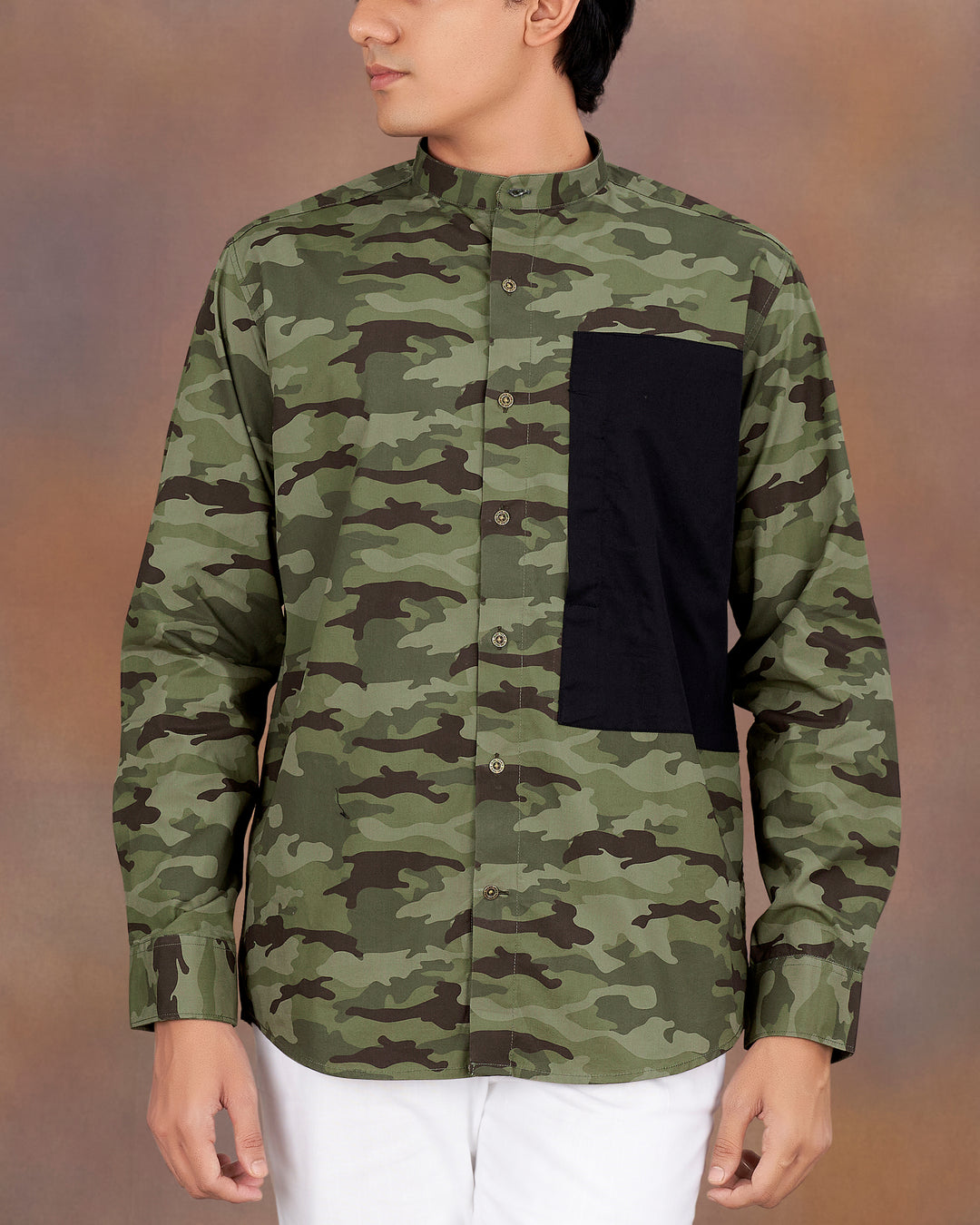 Finch Camo Embellished Denim Jacket CAMO GREEN