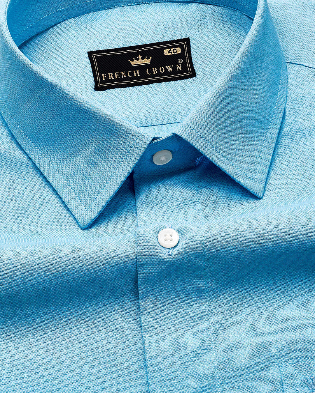 Cerulean with Glacier Blue Casual Stripes Premium Cotton Shirt For Men -  Rare Rabbit Shirts