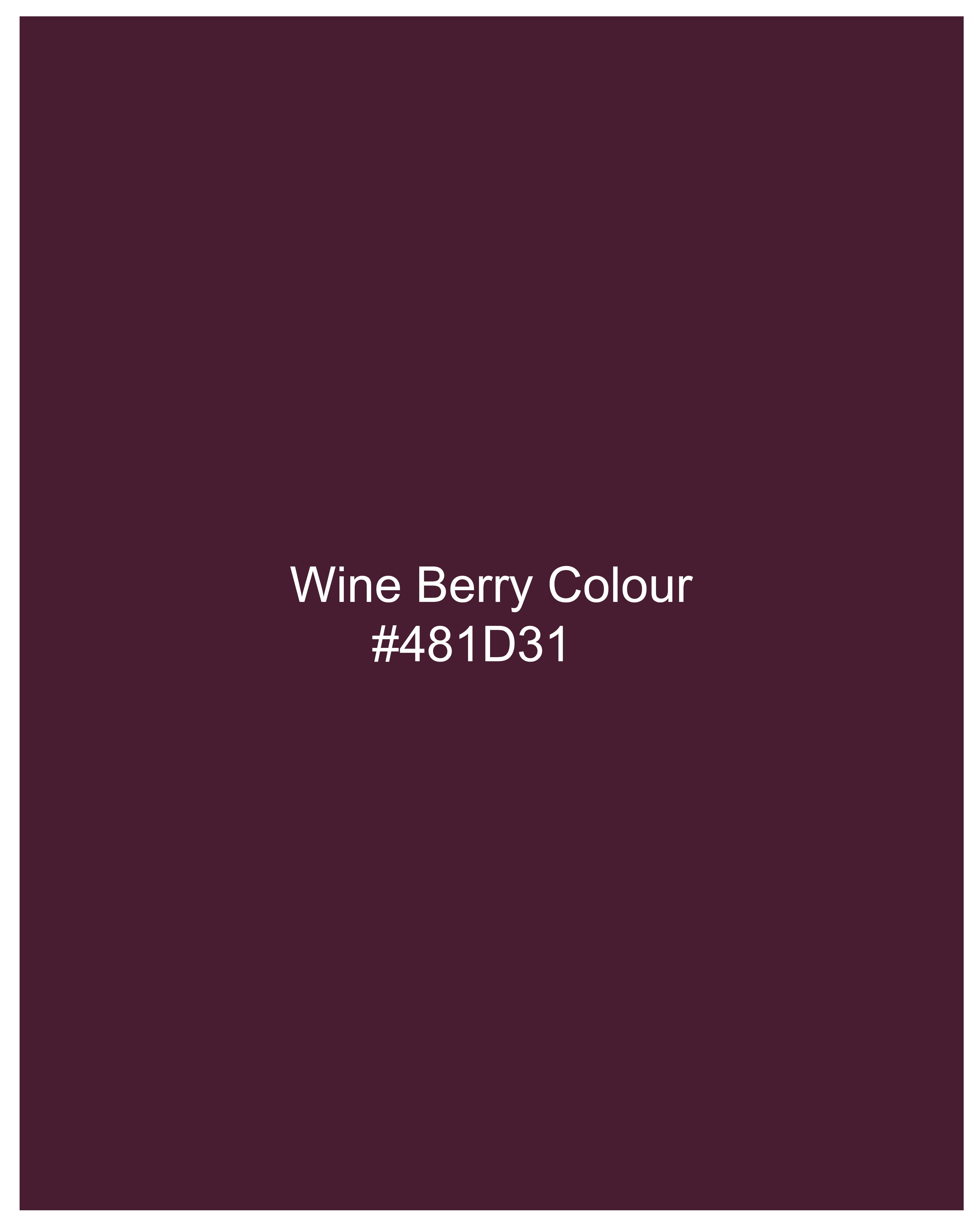 Wine Berry Premium Cotton Shirt