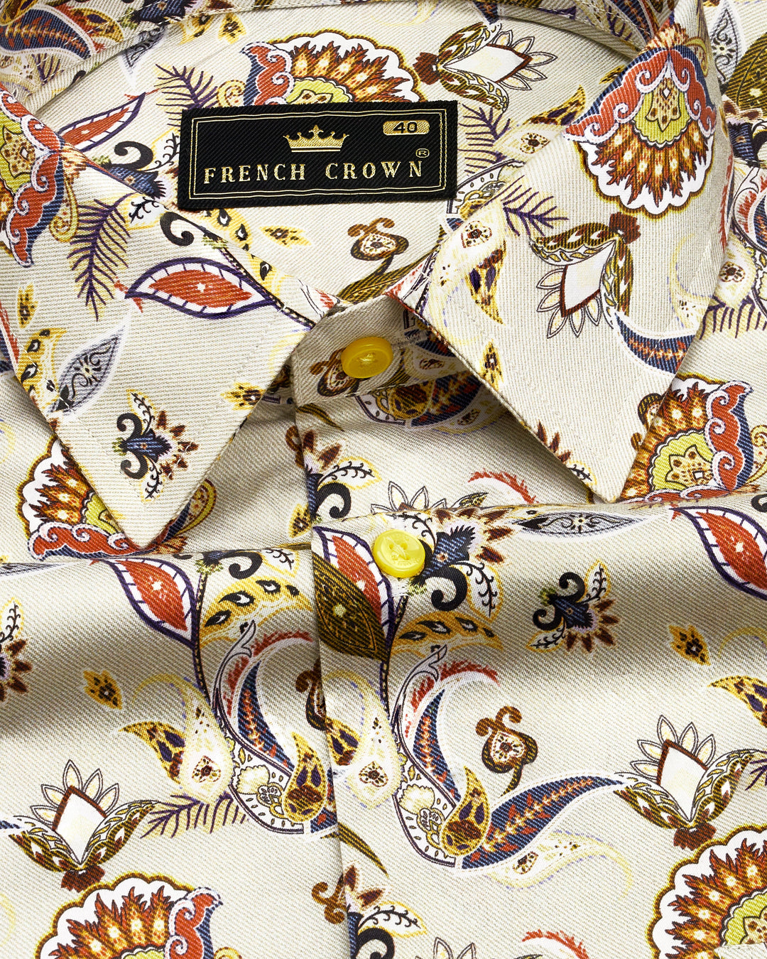 Casual Linen Mens Sanganeri Print Shirt, Full Sleeves