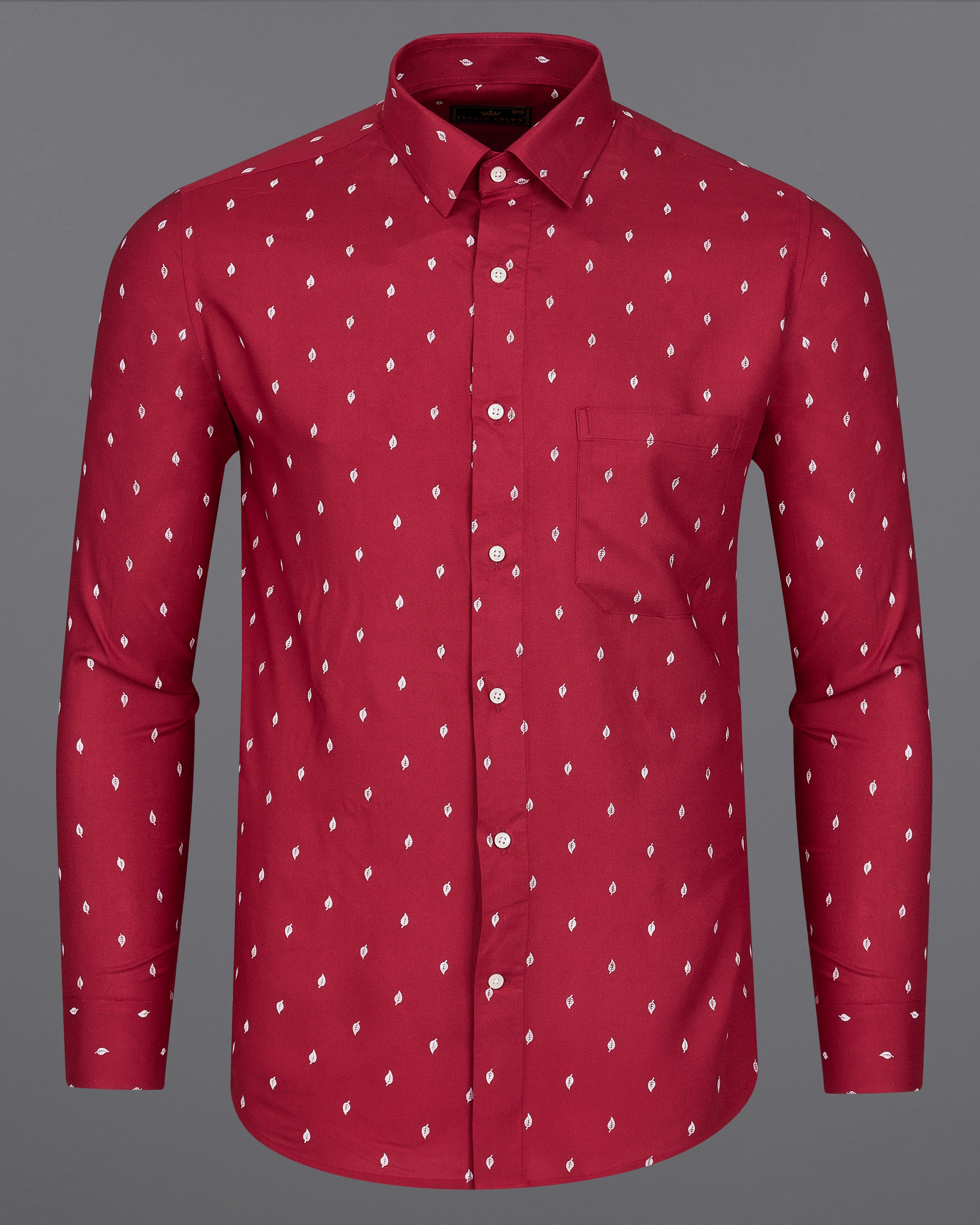 Burgundy Leaves Textured Premium Tencel Shirt 9125-38,9125-H-38,9125-39,9125-H-39,9125-40,9125-H-40,9125-42,9125-H-42,9125-44,9125-H-44,9125-46,9125-H-46,9125-48,9125-H-48,9125-50,9125-H-50,9125-52,9125-H-52