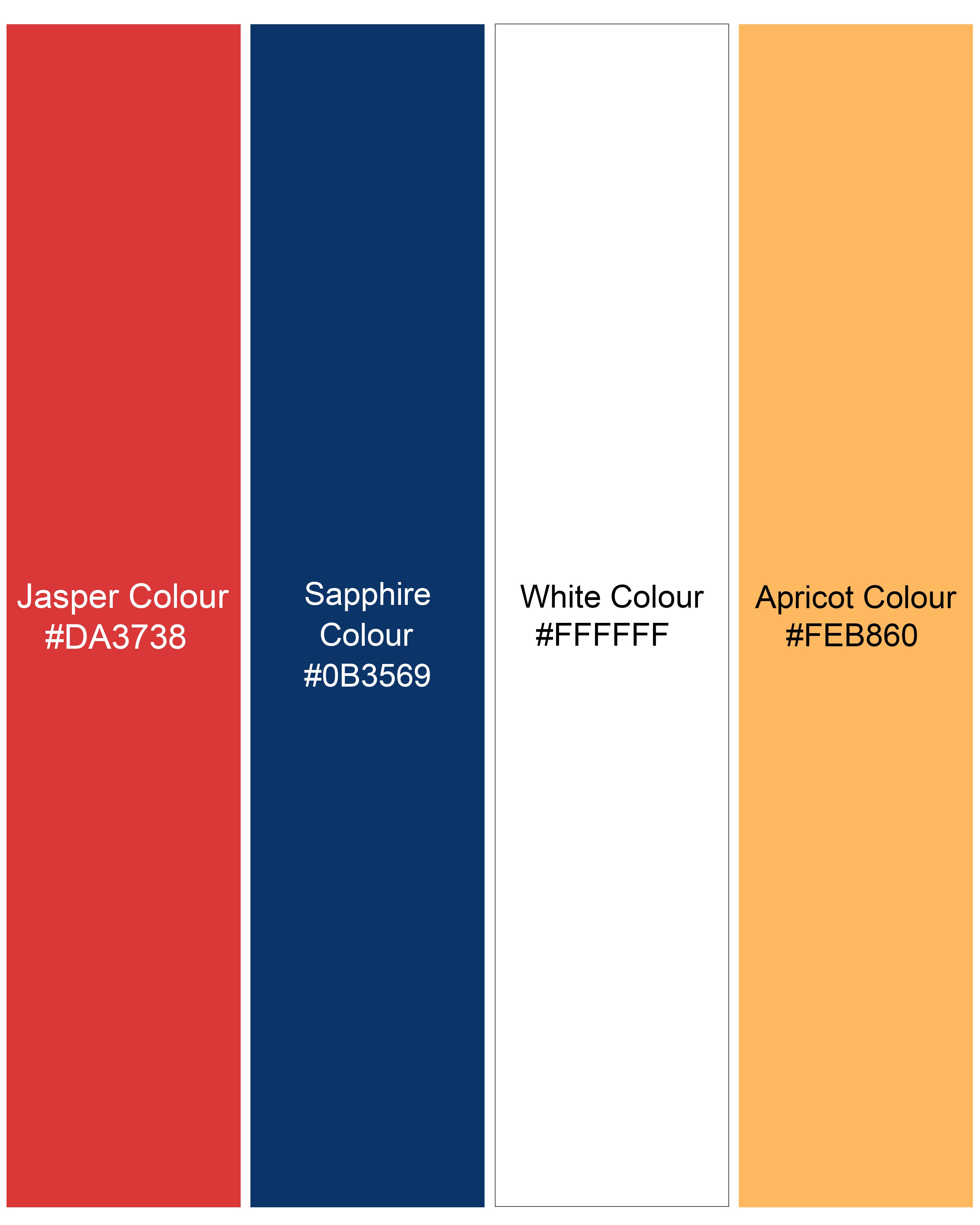 Jasper Red with Sapphire Blue Hexagonal Design Super Soft Premium Cotton Shirt 9142-38,9142-H-38,9142-39,9142-H-39,9142-40,9142-H-40,9142-42,9142-H-42,9142-44,9142-H-44,9142-46,9142-H-46,9142-48,9142-H-48,9142-50,9142-H-50,9142-52,9142-H-52