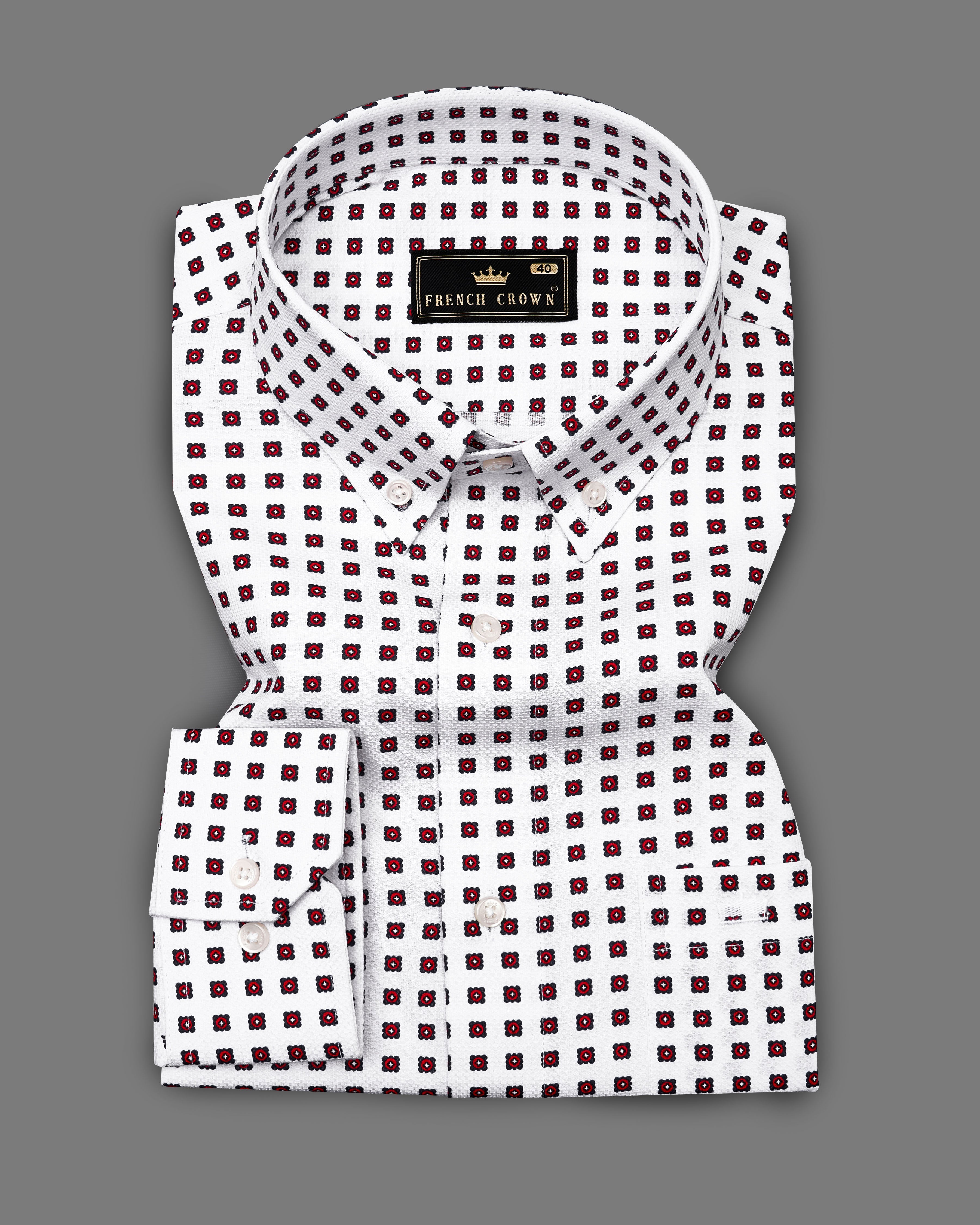 Bright White with Scarlet Red Dobby Textured Premium Giza Cotton Shirt 9161-BD-38,9161-BD-H-38,9161-BD-39,9161-BD-H-39,9161-BD-40,9161-BD-H-40,9161-BD-42,9161-BD-H-42,9161-BD-44,9161-BD-H-44,9161-BD-46,9161-BD-H-46,9161-BD-48,9161-BD-H-48,9161-BD-50,9161-BD-H-50,9161-BD-52,9161-BD-H-52