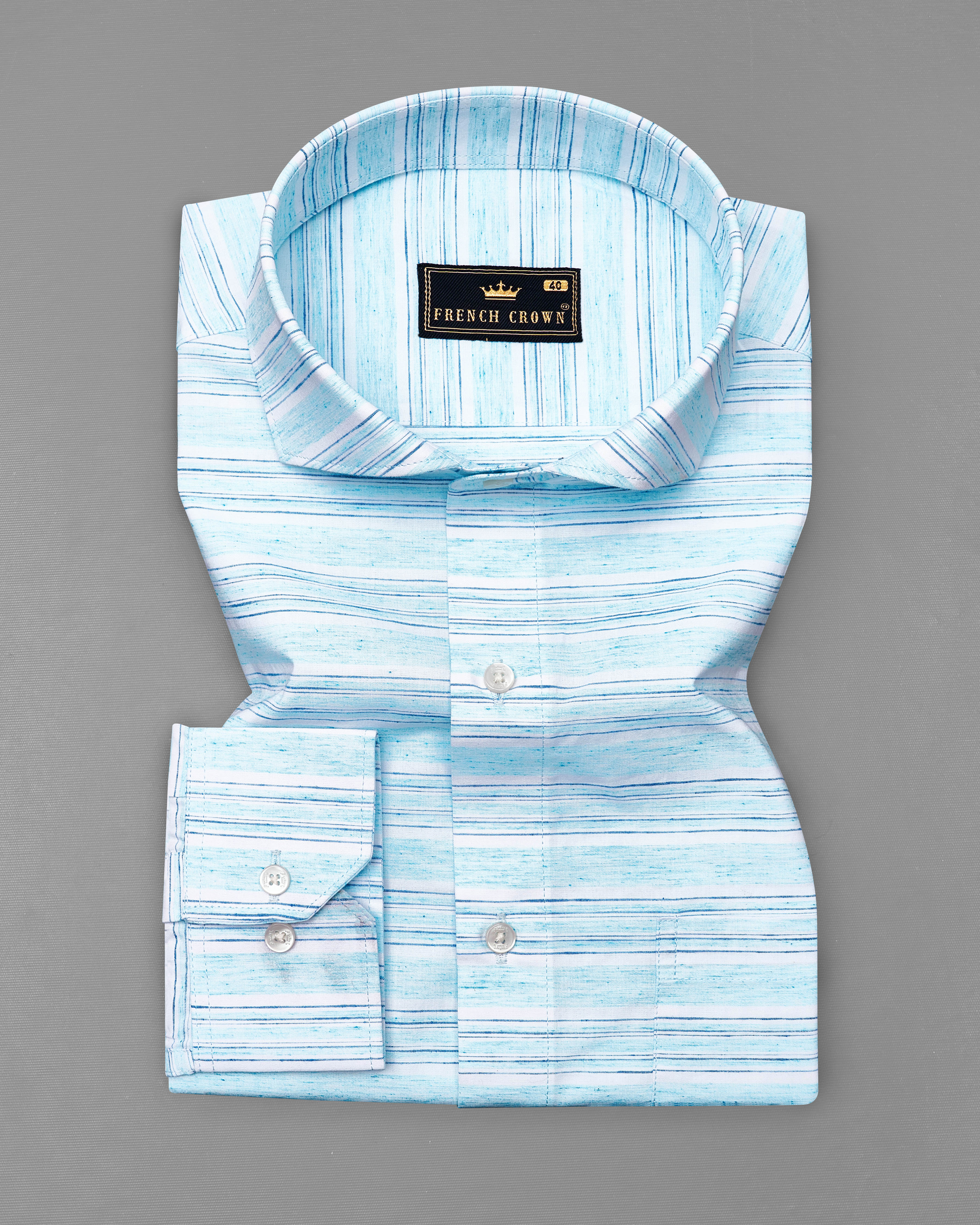 Pale Aqua Blue Striped Premium Cotton Shirt 9168-CA-38,9168-CA-H-38,9168-CA-39,9168-CA-H-39,9168-CA-40,9168-CA-H-40,9168-CA-42,9168-CA-H-42,9168-CA-44,9168-CA-H-44,9168-CA-46,9168-CA-H-46,9168-CA-48,9168-CA-H-48,9168-CA-50,9168-CA-H-50,9168-CA-52,9168-CA-H-52