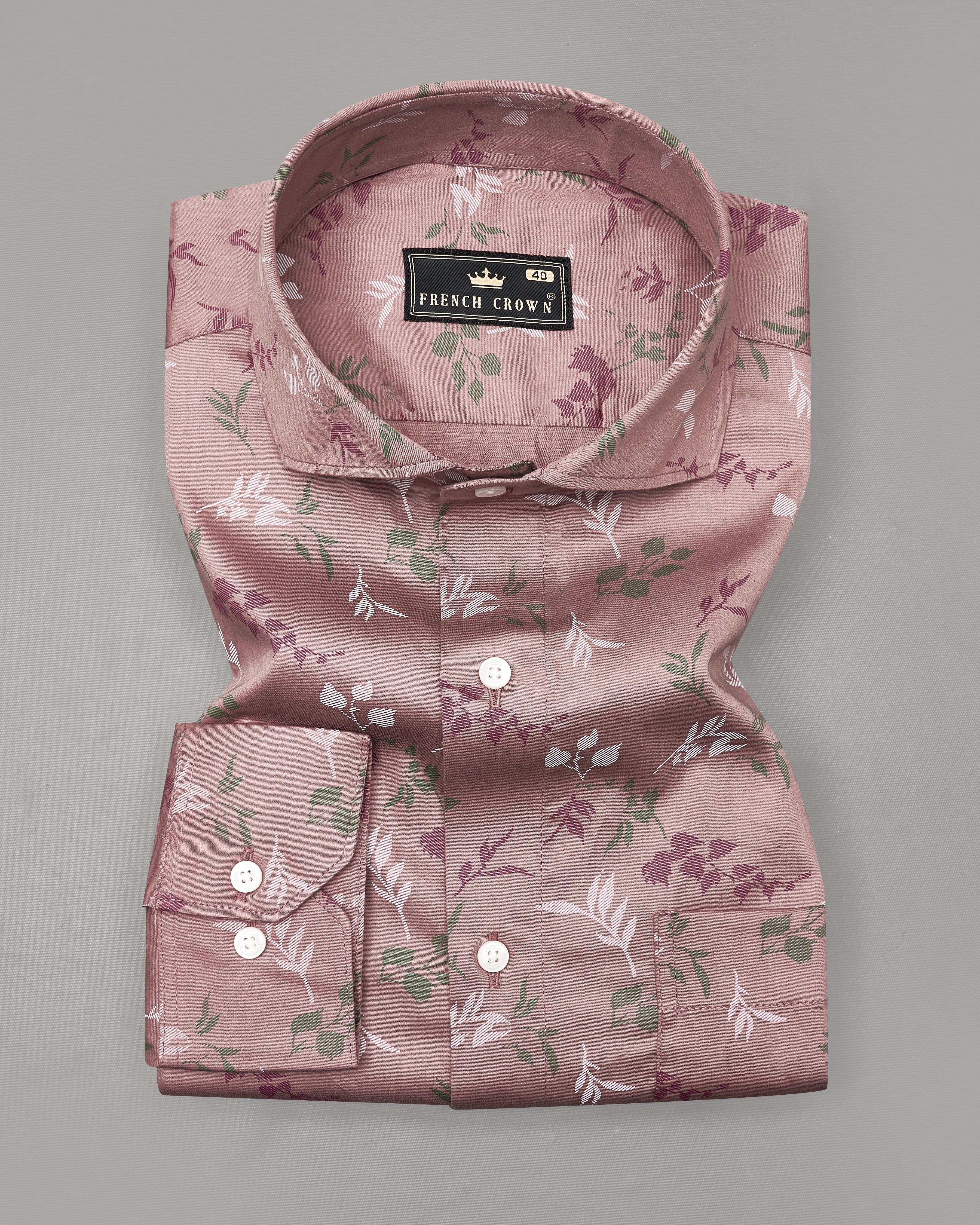 Bouquet Peach Leaves Printed Super Soft Premium Cotton Shirt  9178-CA-38,9178-CA-H-38,9178-CA-39,9178-CA-H-39,9178-CA-40,9178-CA-H-40,9178-CA-42,9178-CA-H-42,9178-CA-44,9178-CA-H-44,9178-CA-46,9178-CA-H-46,9178-CA-48,9178-CA-H-48,9178-CA-50,9178-CA-H-50,9178-CA-52,9178-CA-H-52