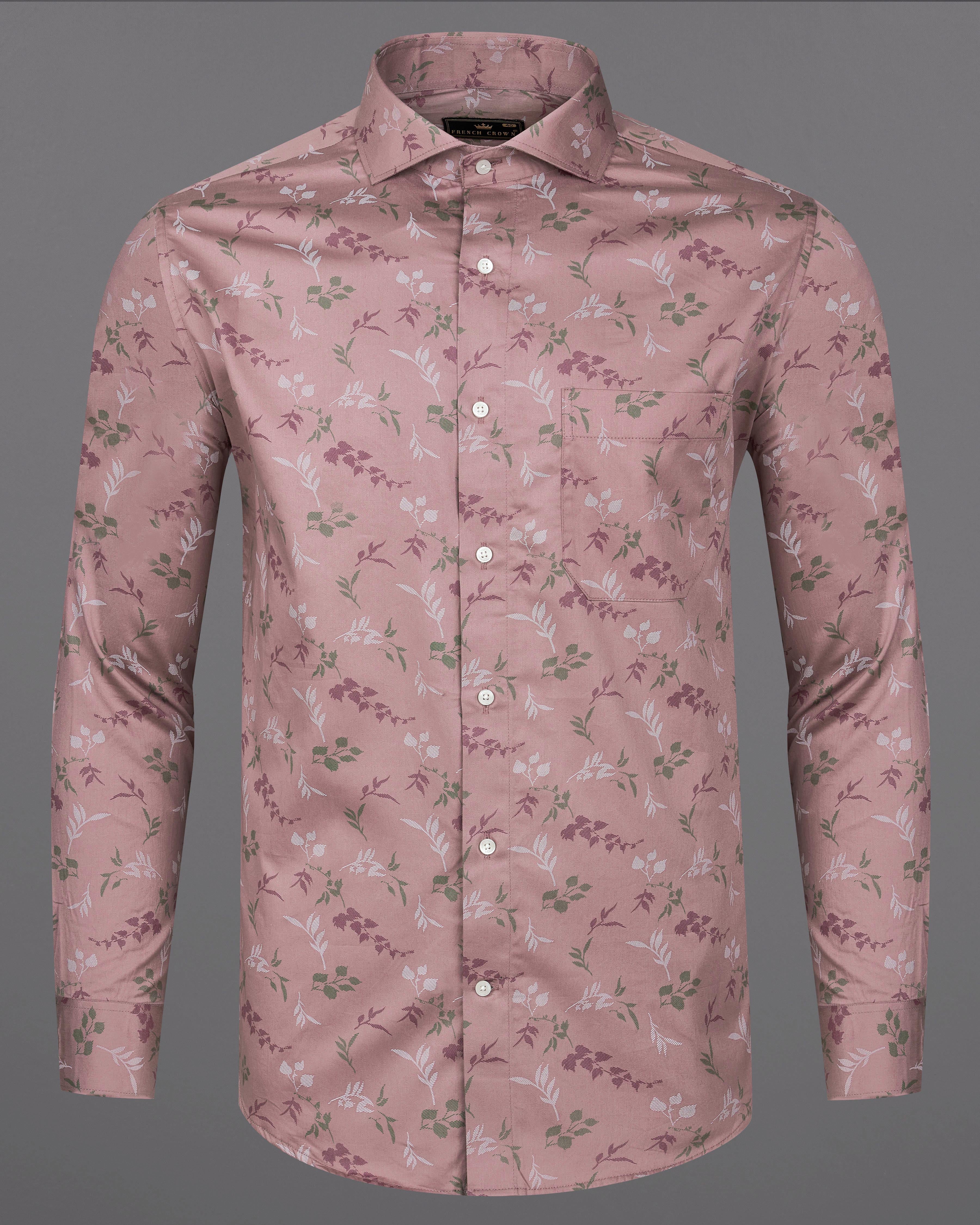 Bouquet Peach Leaves Printed Super Soft Premium Cotton Shirt  9178-CA-38,9178-CA-H-38,9178-CA-39,9178-CA-H-39,9178-CA-40,9178-CA-H-40,9178-CA-42,9178-CA-H-42,9178-CA-44,9178-CA-H-44,9178-CA-46,9178-CA-H-46,9178-CA-48,9178-CA-H-48,9178-CA-50,9178-CA-H-50,9178-CA-52,9178-CA-H-52