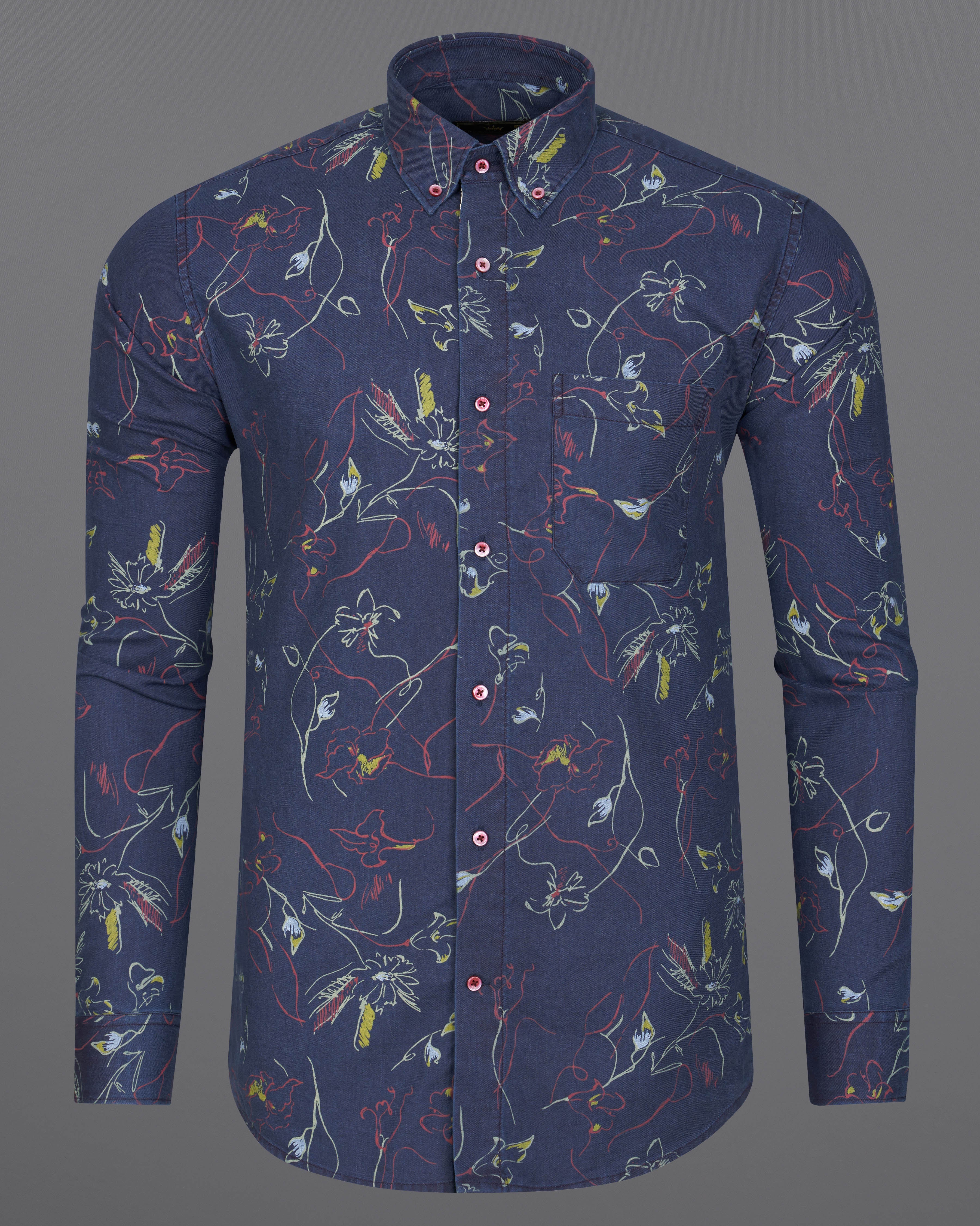 Martinique Blue Floral Textured With Maroon Buttondown Denim Shirt 9264-BD-MN-38,9264-BD-MN-H-38,9264-BD-MN-39,9264-BD-MN-H-39,9264-BD-MN-40,9264-BD-MN-H-40,9264-BD-MN-42,9264-BD-MN-H-42,9264-BD-MN-44,9264-BD-MN-H-44,9264-BD-MN-46,9264-BD-MN-H-46,9264-BD-MN-48,9264-BD-MN-H-48,9264-BD-MN-50,9264-BD-MN-H-50,9264-BD-MN-52,9264-BD-MN-H-52