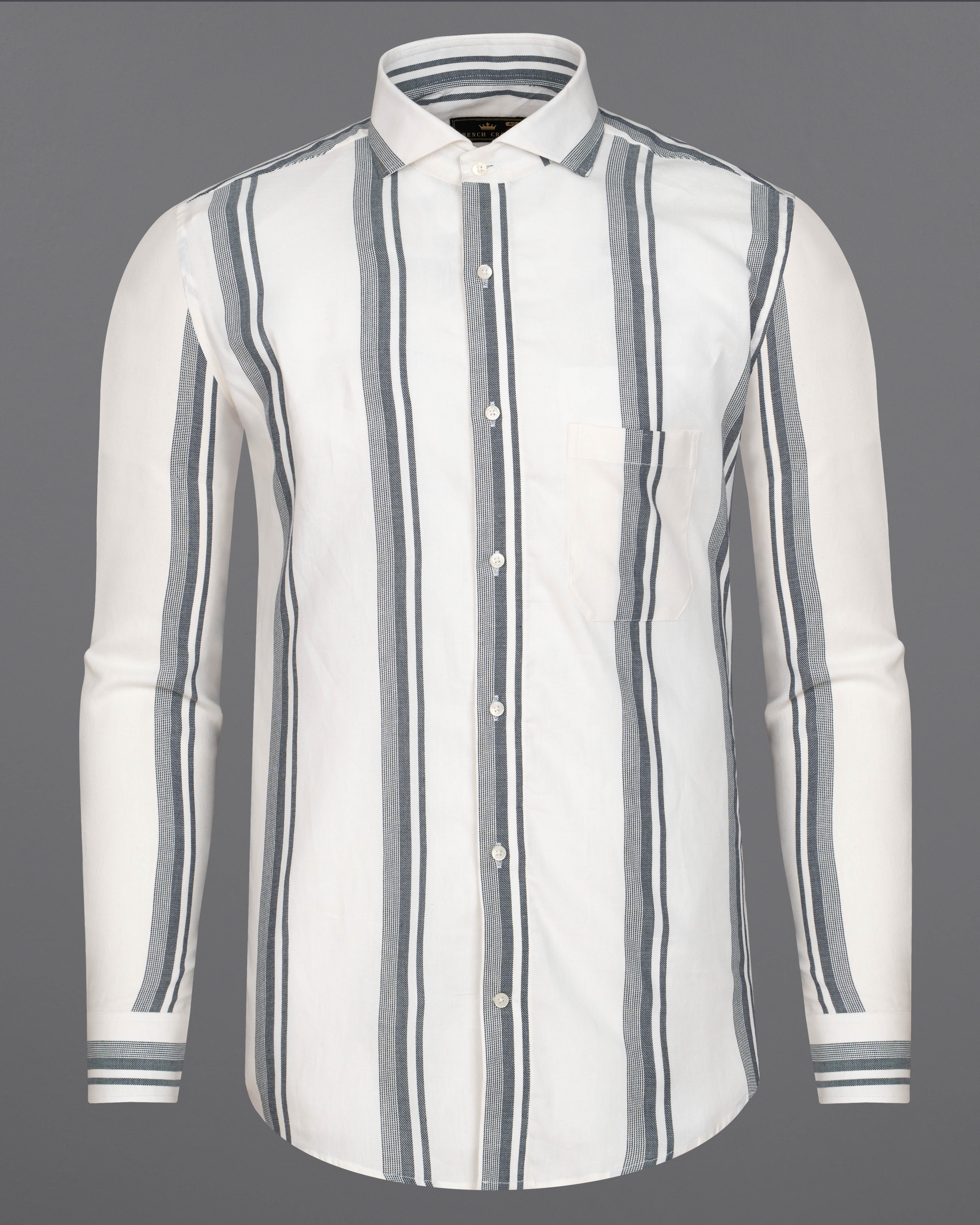 Bright White with Smokey Gray Striped Flannel Shirt 9299-CA-38,9299-CA-H-38,9299-CA-39,9299-CA-H-39,9299-CA-40,9299-CA-H-40,9299-CA-42,9299-CA-H-42,9299-CA-44,9299-CA-H-44,9299-CA-46,9299-CA-H-46,9299-CA-48,9299-CA-H-48,9299-CA-50,9299-CA-H-50,9299-CA-52,9299-CA-H-52