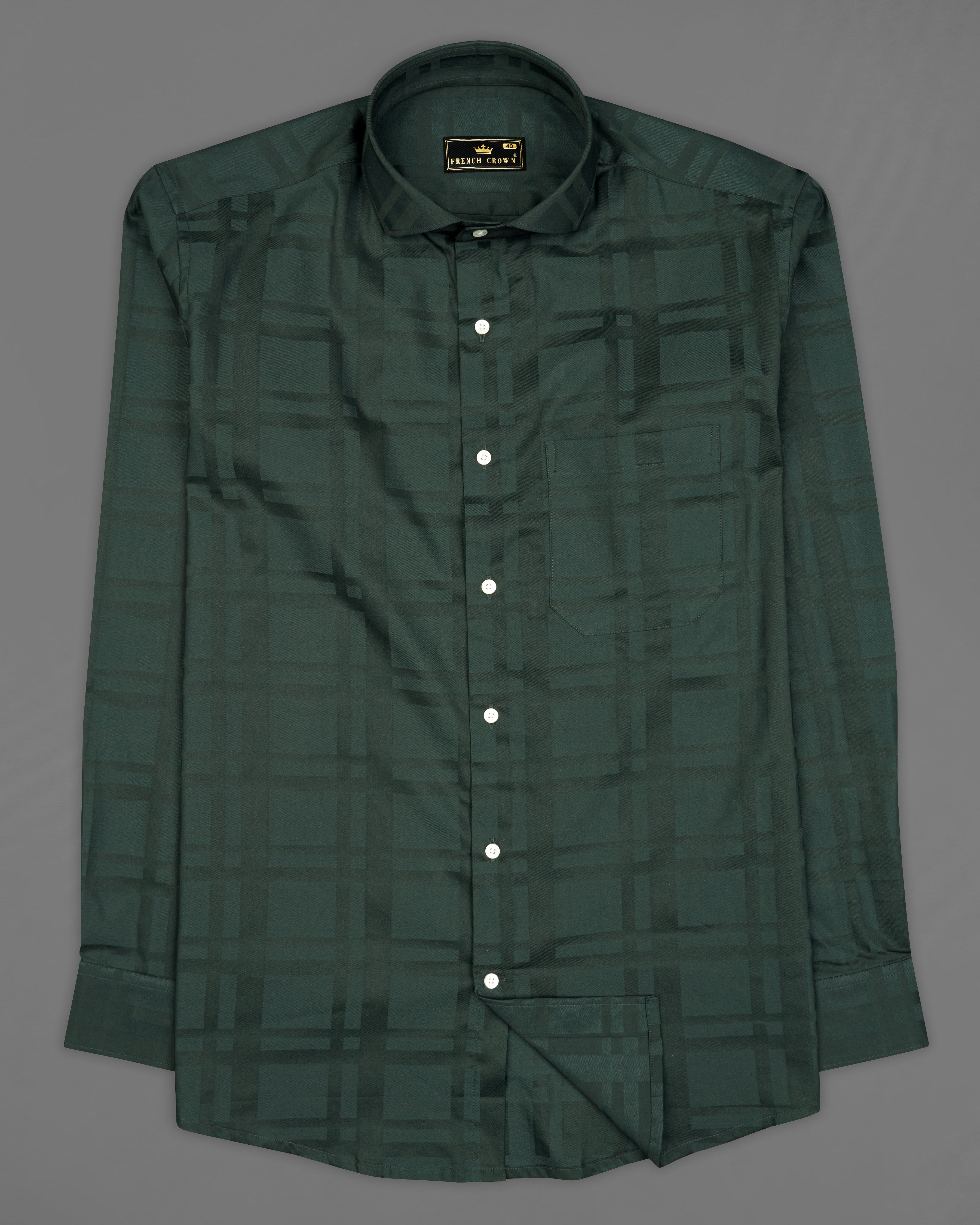 Iridium Green Plaid Dobby Textured Premium Giza Cotton Shirt 9343-CA-38, 9343-CA-H-38, 9343-CA-39, 9343-CA-H-39, 9343-CA-40, 9343-CA-H-40, 9343-CA-42, 9343-CA-H-42, 9343-CA-44, 9343-CA-H-44, 9343-CA-46, 9343-CA-H-46, 9343-CA-48, 9343-CA-H-48, 9343-CA-50, 9343-CA-H-50, 9343-CA-52, 9343-CA-H-52