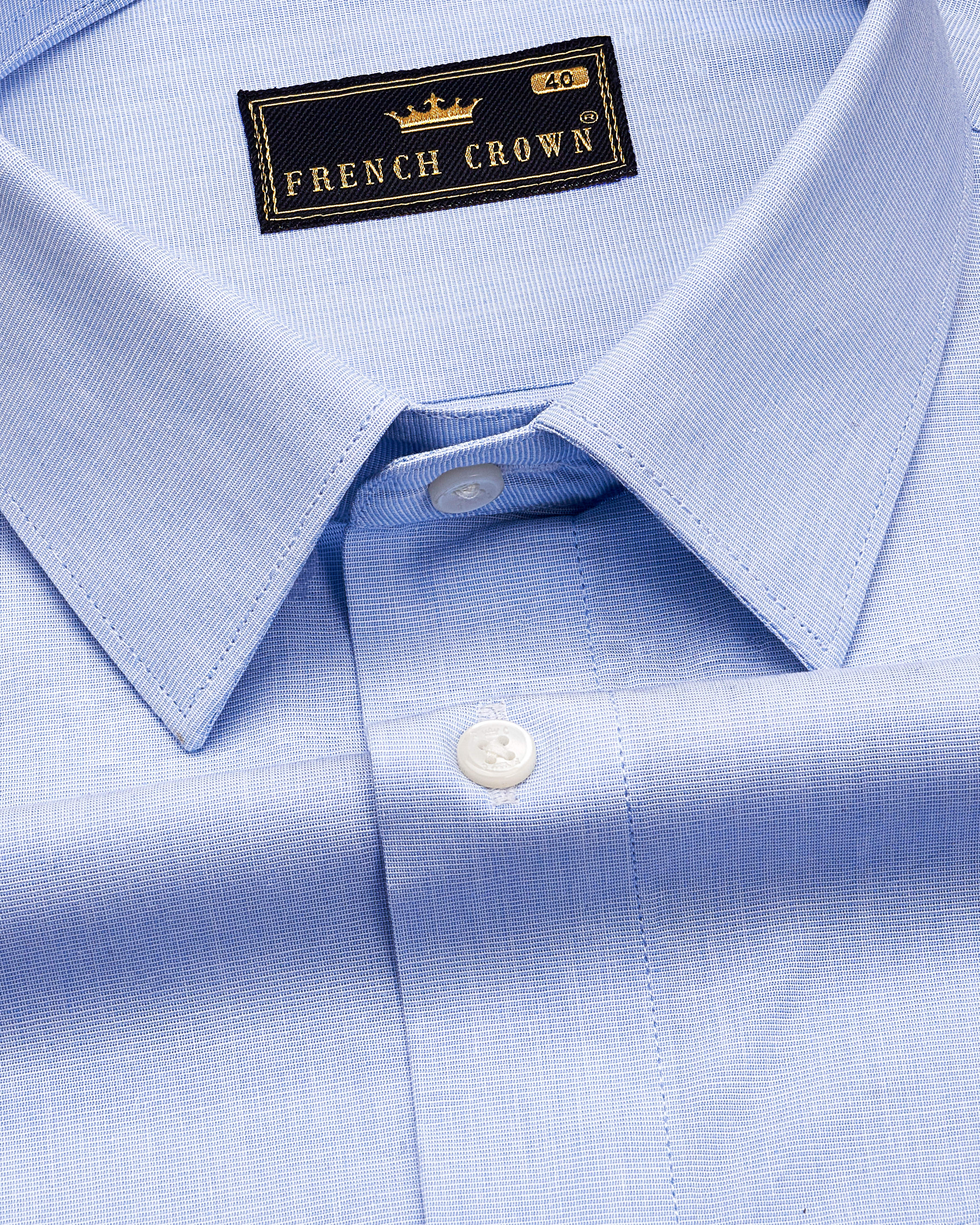 Periwinkle Blue Chambray Shirt 9362-38, 9362-H-38, 9362-39, 9362-H-39, 9362-40, 9362-H-40, 9362-42, 9362-H-42, 9362-44, 9362-H-44, 9362-46, 9362-H-46, 9362-48, 9362-H-48, 9362-50, 9362-H-50, 9362-52, 9362-H-52