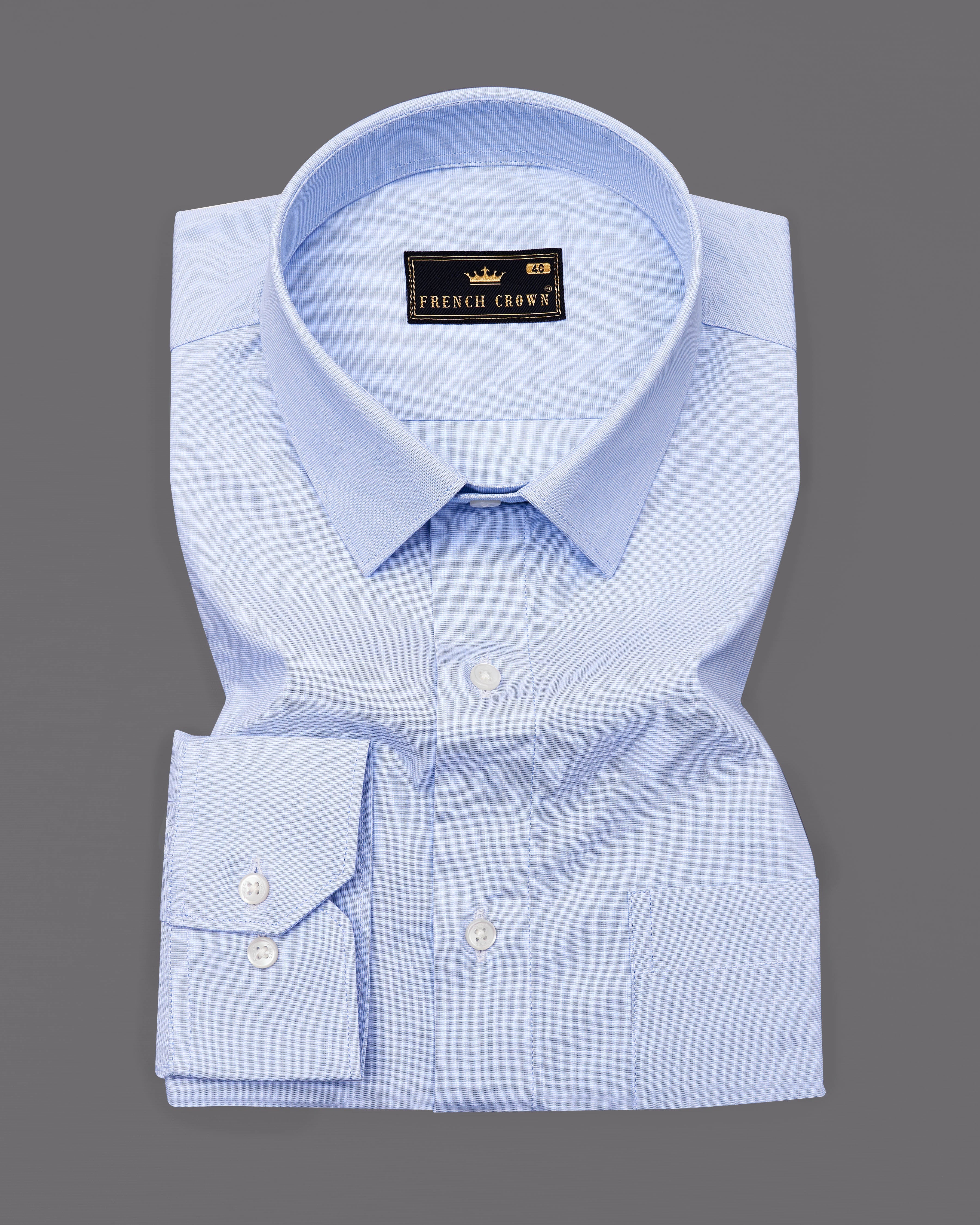 Periwinkle Blue Chambray Shirt 9362-38, 9362-H-38, 9362-39, 9362-H-39, 9362-40, 9362-H-40, 9362-42, 9362-H-42, 9362-44, 9362-H-44, 9362-46, 9362-H-46, 9362-48, 9362-H-48, 9362-50, 9362-H-50, 9362-52, 9362-H-52