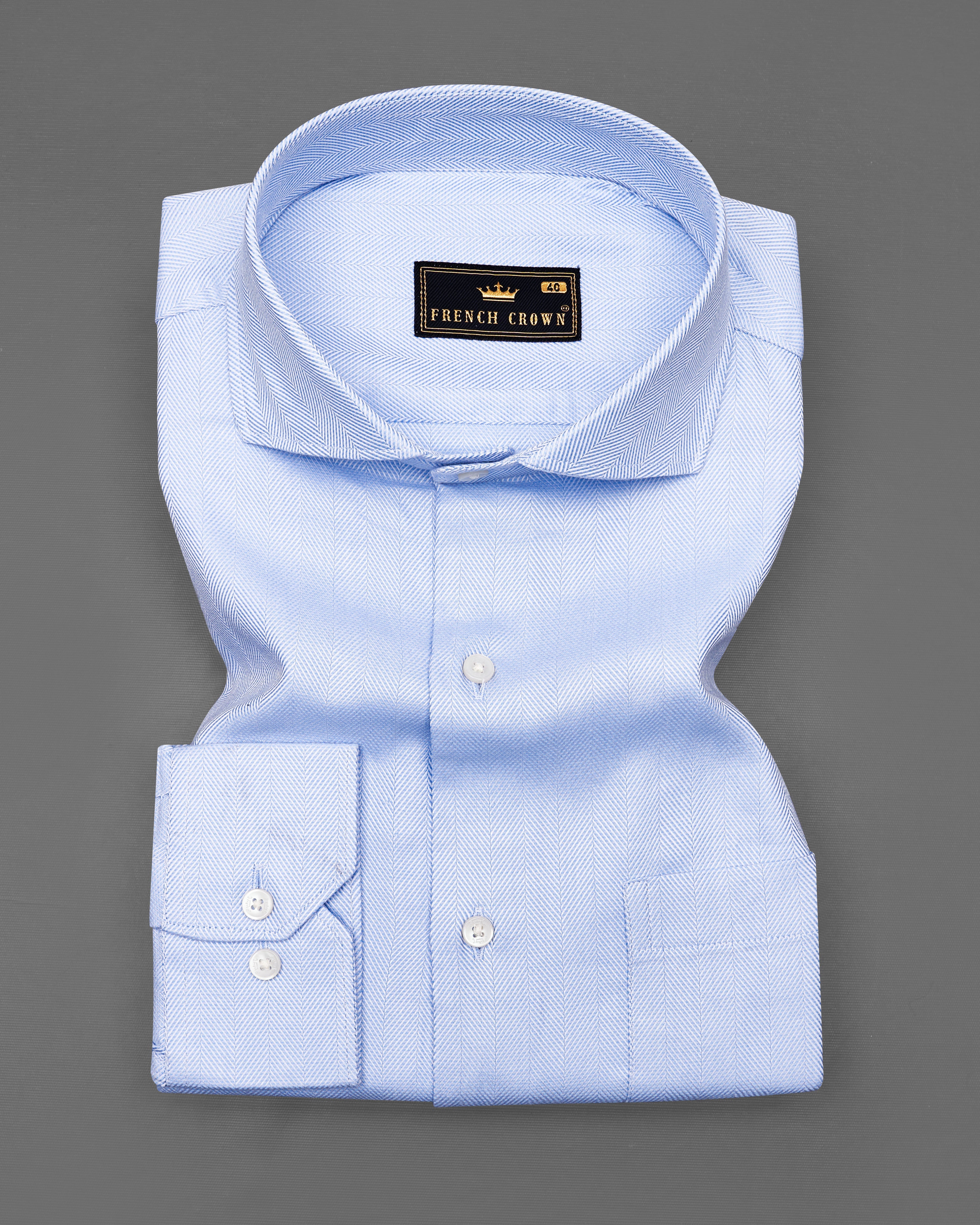 Spindle Blue Herringbone Shirt 9364-CA-38, 9364-CA-H-38, 9364-CA-39, 9364-CA-H-39, 9364-CA-40, 9364-CA-H-40, 9364-CA-42, 9364-CA-H-42, 9364-CA-44, 9364-CA-H-44, 9364-CA-46, 9364-CA-H-46, 9364-CA-48, 9364-CA-H-48, 9364-CA-50, 9364-CA-H-50, 9364-CA-52, 9364-CA-H-52