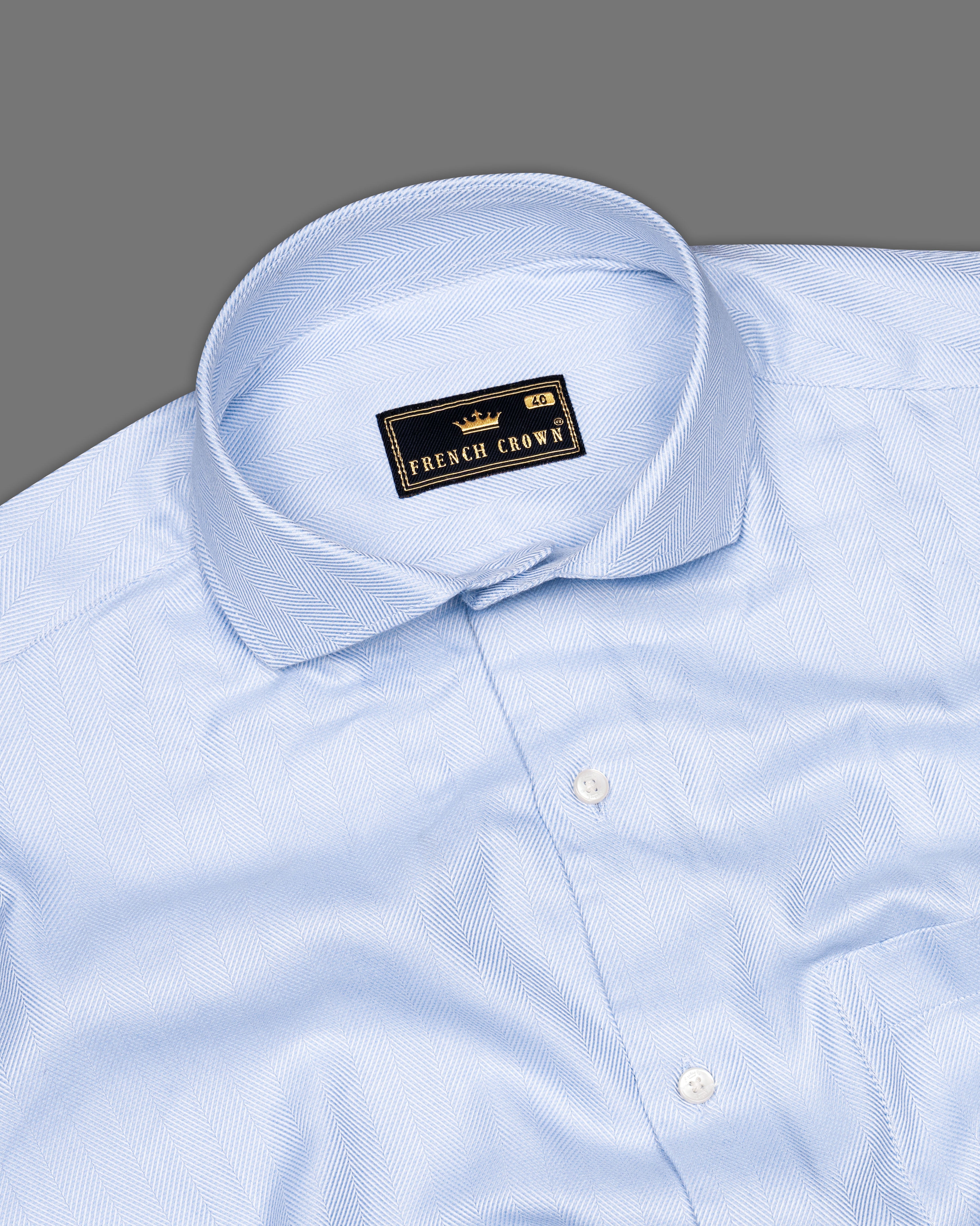 Spindle Blue Herringbone Shirt