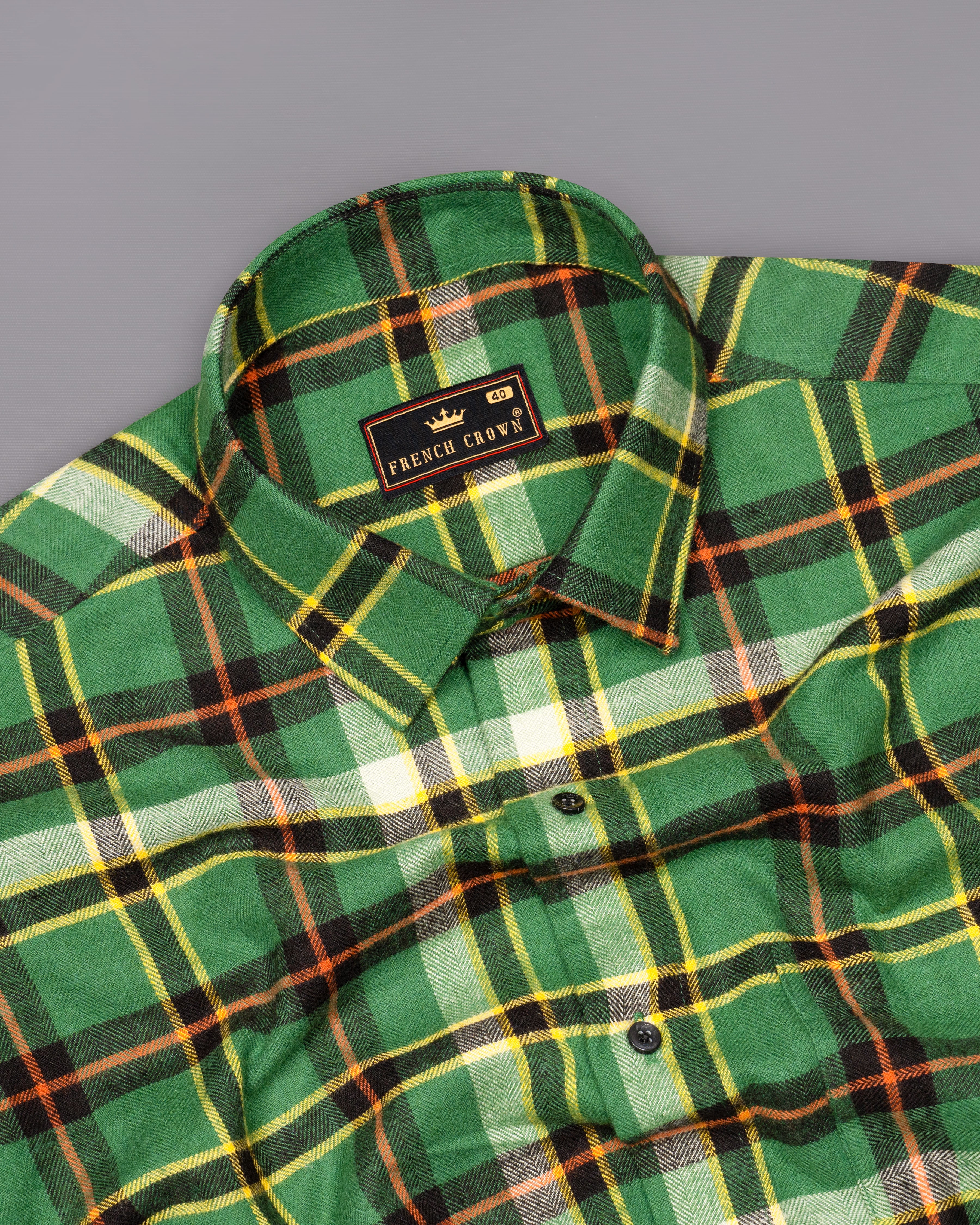 Killarney Green Plaid Flannel Shirt
