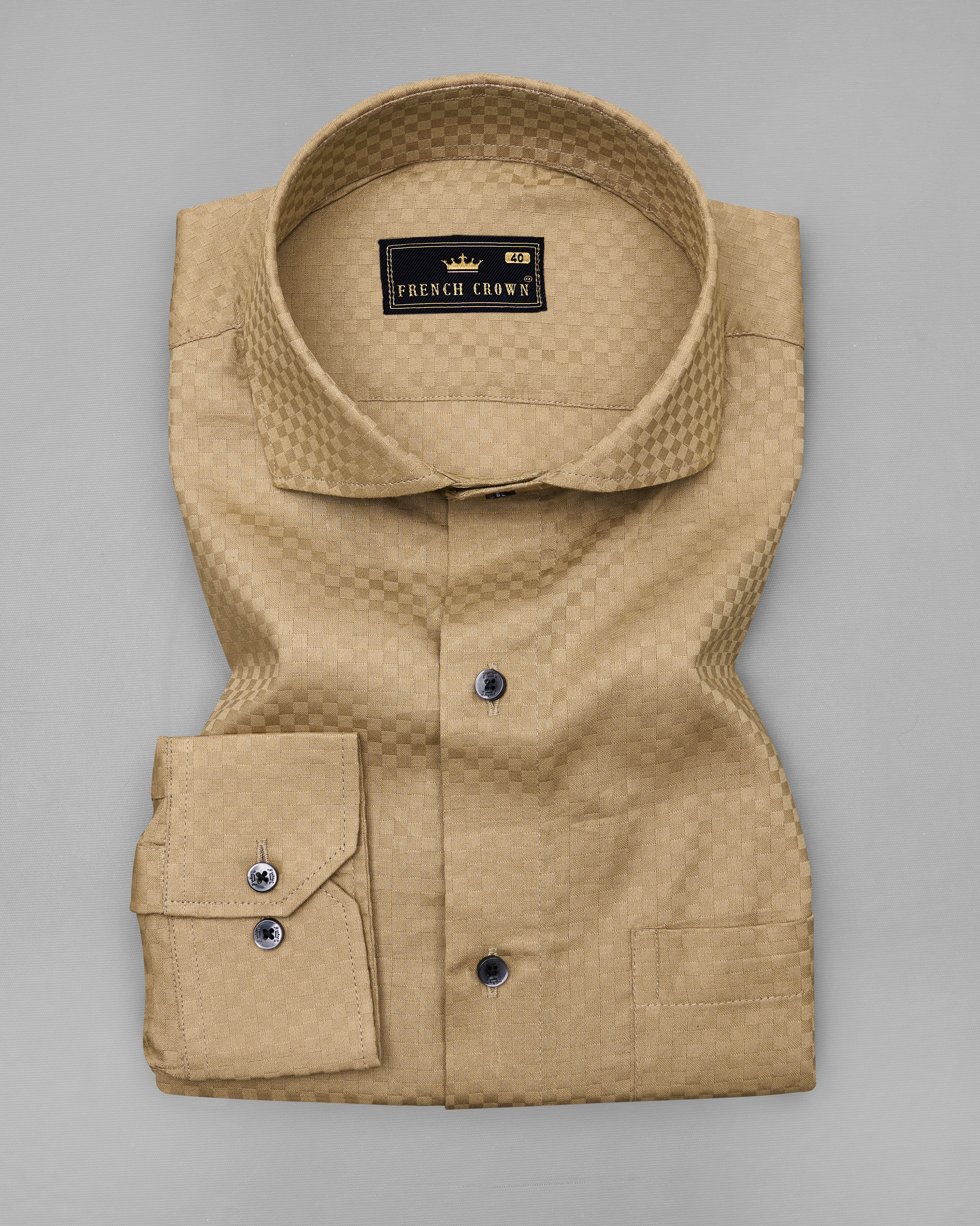 Sandrift Brown Dobby Textured Premium Giza Cotton Shirt 9409-CA-BLK-38, 9409-CA-BLK-H-38, 9409-CA-BLK-39, 9409-CA-BLK-H-39, 9409-CA-BLK-40, 9409-CA-BLK-H-40, 9409-CA-BLK-42, 9409-CA-BLK-H-42, 9409-CA-BLK-44, 9409-CA-BLK-H-44, 9409-CA-BLK-46, 9409-CA-BLK-H-46, 9409-CA-BLK-48, 9409-CA-BLK-H-48, 9409-CA-BLK-50, 9409-CA-BLK-H-50, 9409-CA-BLK-52, 9409-CA-BLK-H-52