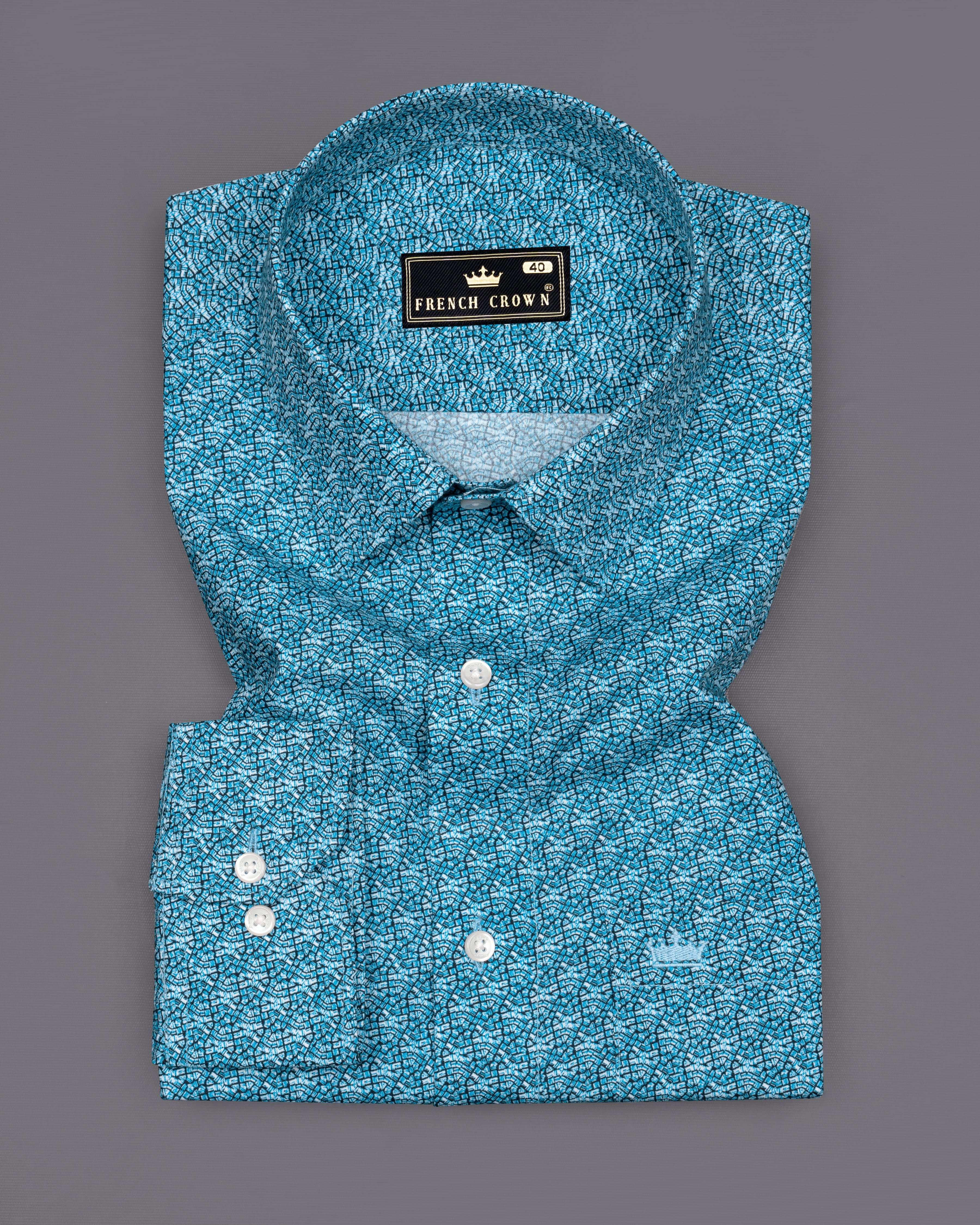 Astral Aqua Blue and White Premium Cotton Shirt 9531-38, 9531-H-38, 9531-39, 9531-H-39, 9531-40, 9531-H-40, 9531-42, 9531-H-42, 9531-44, 9531-H-44, 9531-46, 9531-H-46, 9531-48, 9531-H-48, 9531-50, 9531-H-50, 9531-52, 9531-H-52