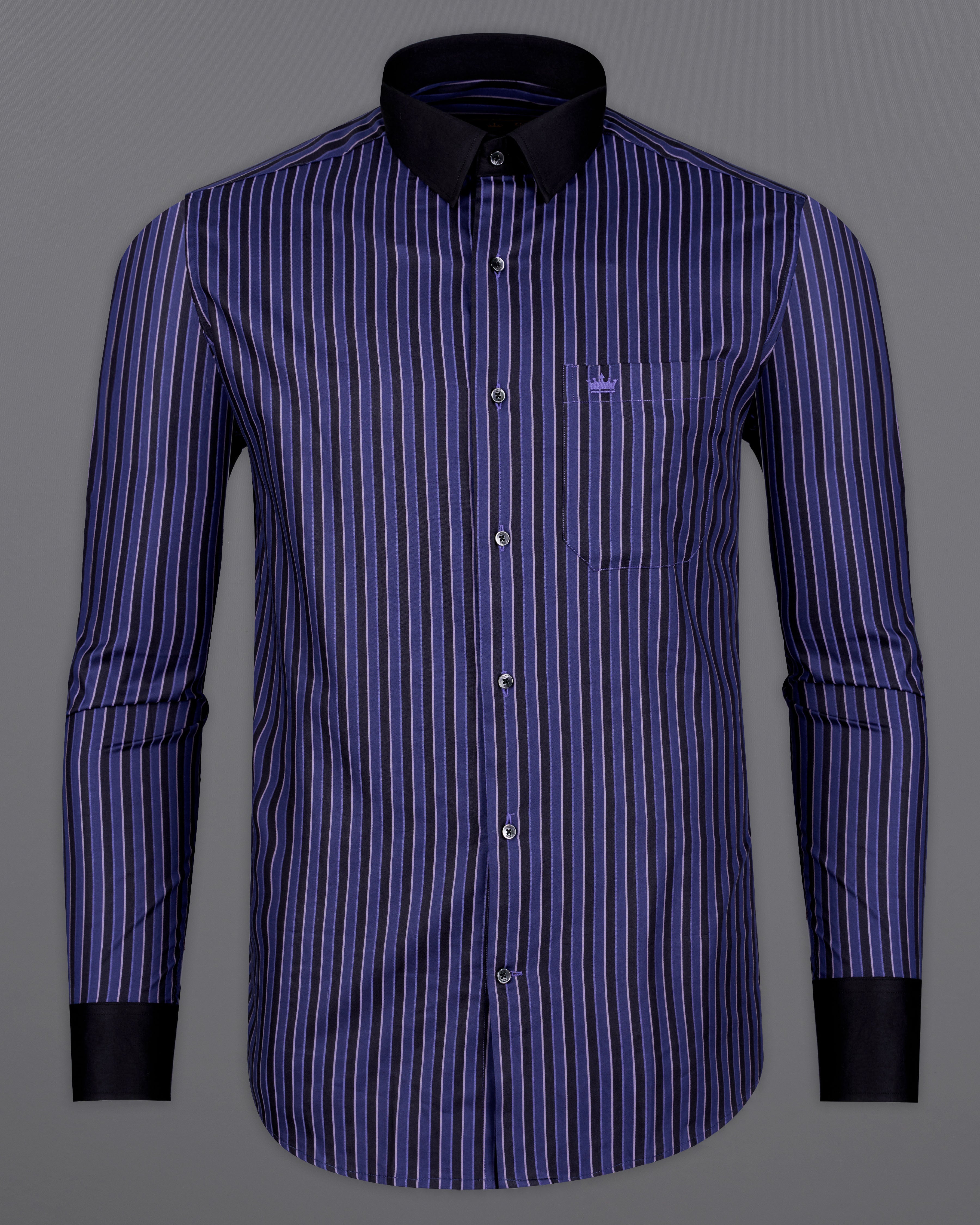 Rhino Blue and and Black Striped Dobby Textured Premium Giza Cotton Shirt 9613-BLK-BCC-38,9613-BLK-BCC-H-38,9613-BLK-BCC-39,9613-BLK-BCC-H-39,9613-BLK-BCC-40,9613-BLK-BCC-H-40,9613-BLK-BCC-42,9613-BLK-BCC-H-42,9613-BLK-BCC-44,9613-BLK-BCC-H-44,9613-BLK-BCC-46,9613-BLK-BCC-H-46,9613-BLK-BCC-48,9613-BLK-BCC-H-48,9613-BLK-BCC-50,9613-BLK-BCC-H-50,9613-BLK-BCC-52,9613-BLK-BCC-H-52
