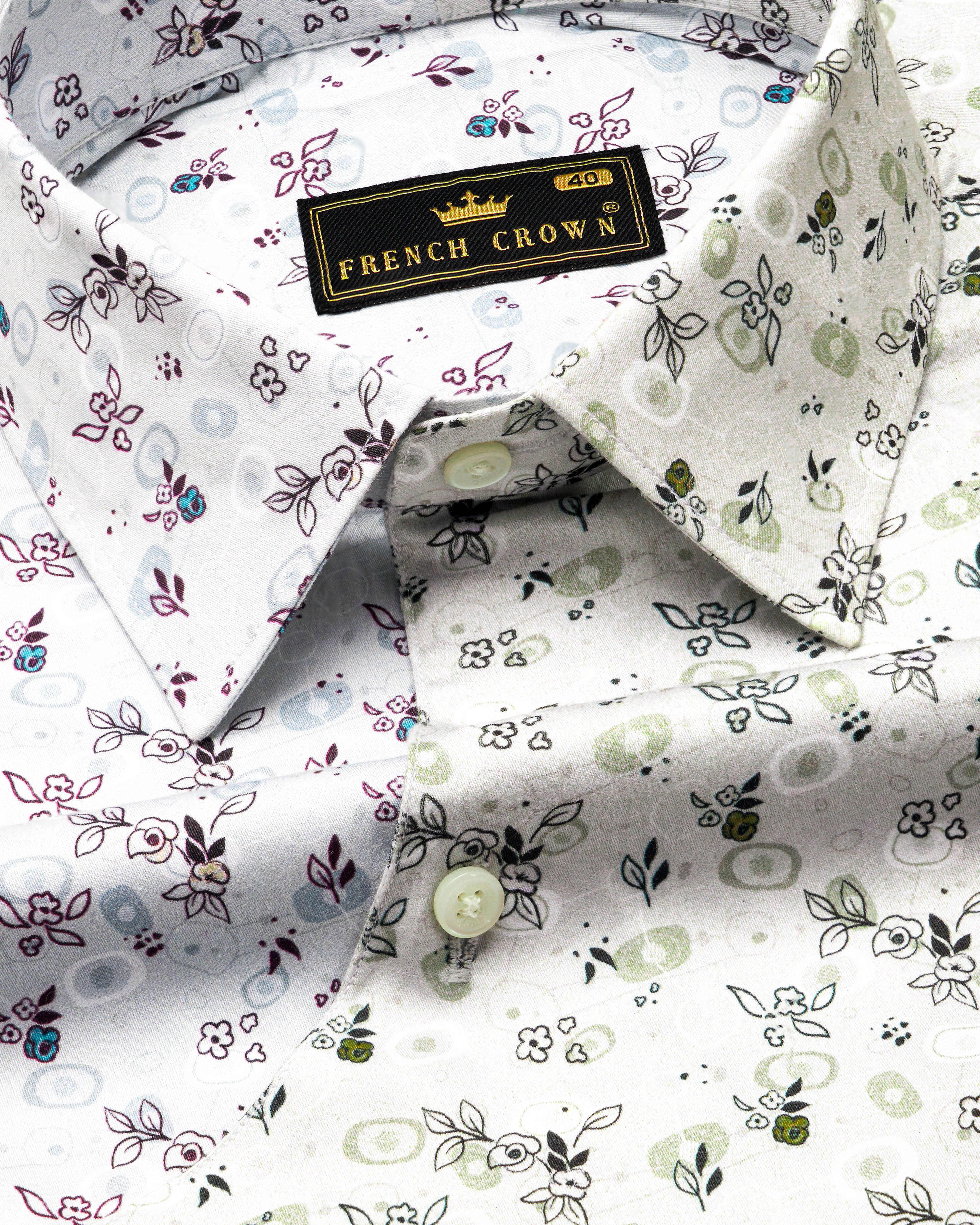 Mercury Cream and White Ditsy Printed Super Soft Premium Cotton Designer Shirt 9684-D22-38, 9684-D22-H-38, 9684-D22-39, 9684-D22-H-39, 9684-D22-40, 9684-D22-H-40, 9684-D22-42, 9684-D22-H-42, 9684-D22-44, 9684-D22-H-44, 9684-D22-46, 9684-D22-H-46, 9684-D22-48, 9684-D22-H-48, 9684-D22-50, 9684-D22-H-50, 9684-D22-52, 9684-D22-H-52