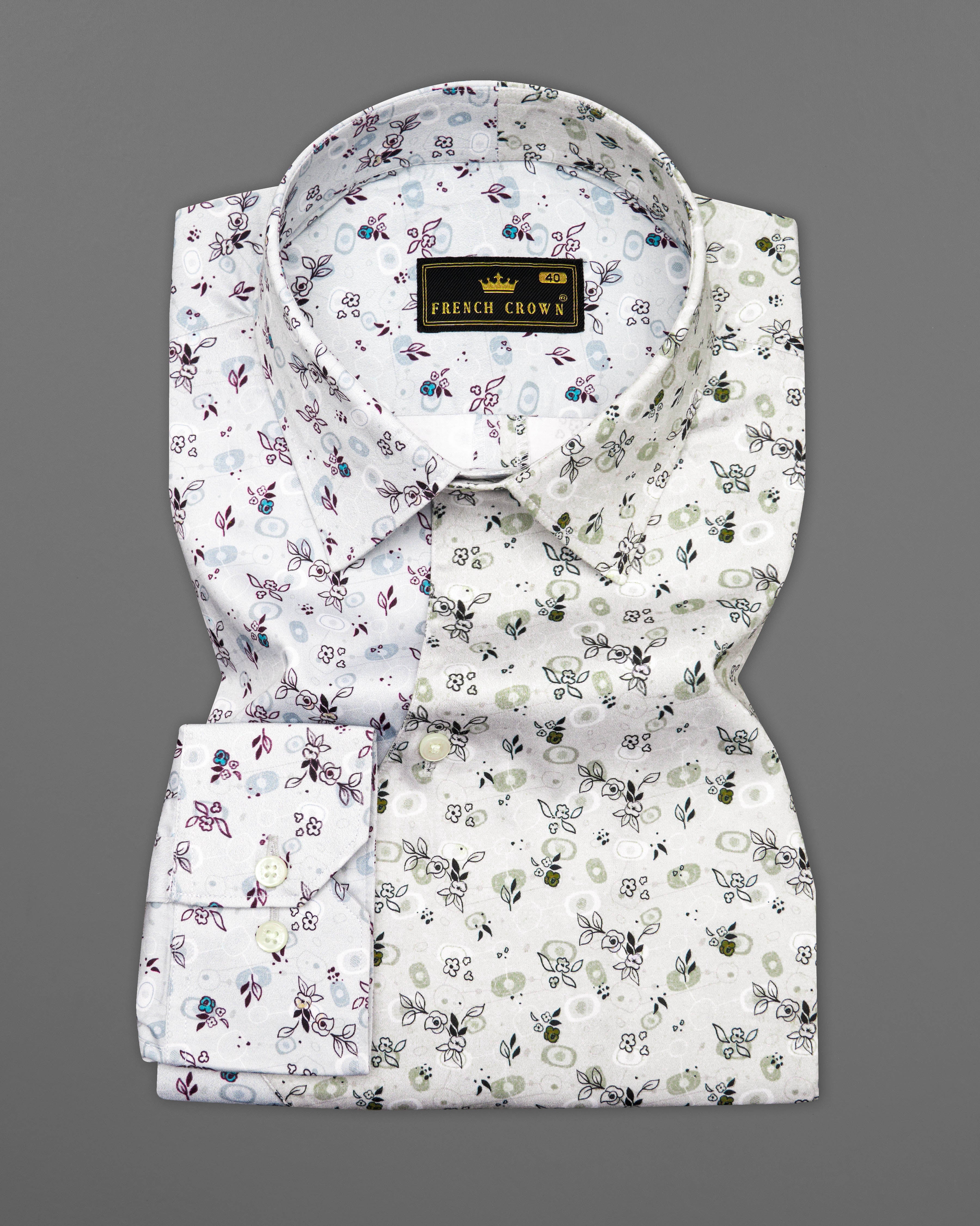 Mercury Cream and White Ditsy Printed Super Soft Premium Cotton Designer Shirt 9684-D22-38, 9684-D22-H-38, 9684-D22-39, 9684-D22-H-39, 9684-D22-40, 9684-D22-H-40, 9684-D22-42, 9684-D22-H-42, 9684-D22-44, 9684-D22-H-44, 9684-D22-46, 9684-D22-H-46, 9684-D22-48, 9684-D22-H-48, 9684-D22-50, 9684-D22-H-50, 9684-D22-52, 9684-D22-H-52