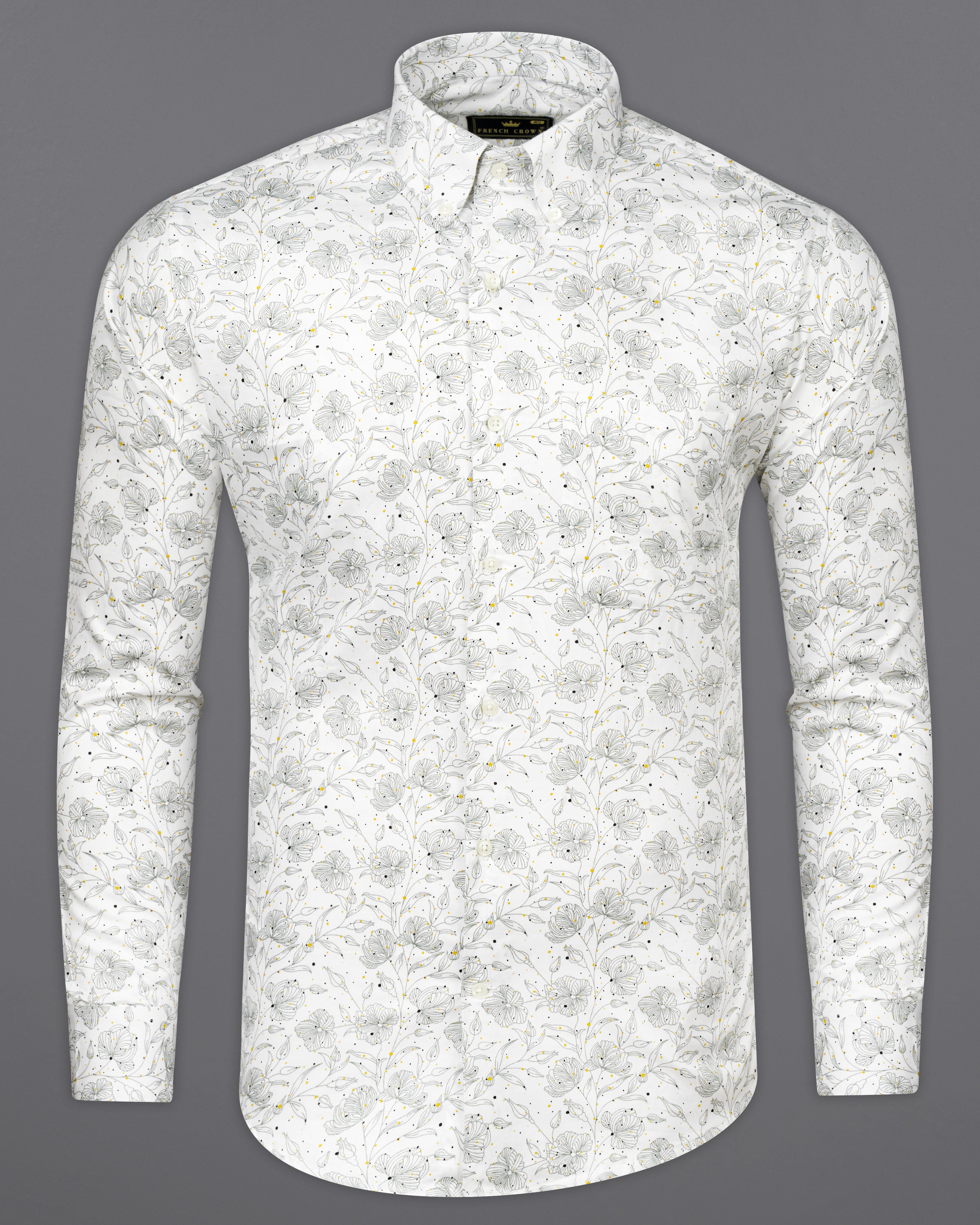 Bright White Floral Printed Super Soft Premium Cotton Shirt 9685-BD-38, 9685-BD-H-38, 9685-BD-39, 9685-BD-H-39, 9685-BD-40, 9685-BD-H-40, 9685-BD-42, 9685-BD-H-42, 9685-BD-44, 9685-BD-H-44, 9685-BD-46, 9685-BD-H-46, 9685-BD-48, 9685-BD-H-48, 9685-BD-50, 9685-BD-H-50, 9685-BD-52, 9685-BD-H-52