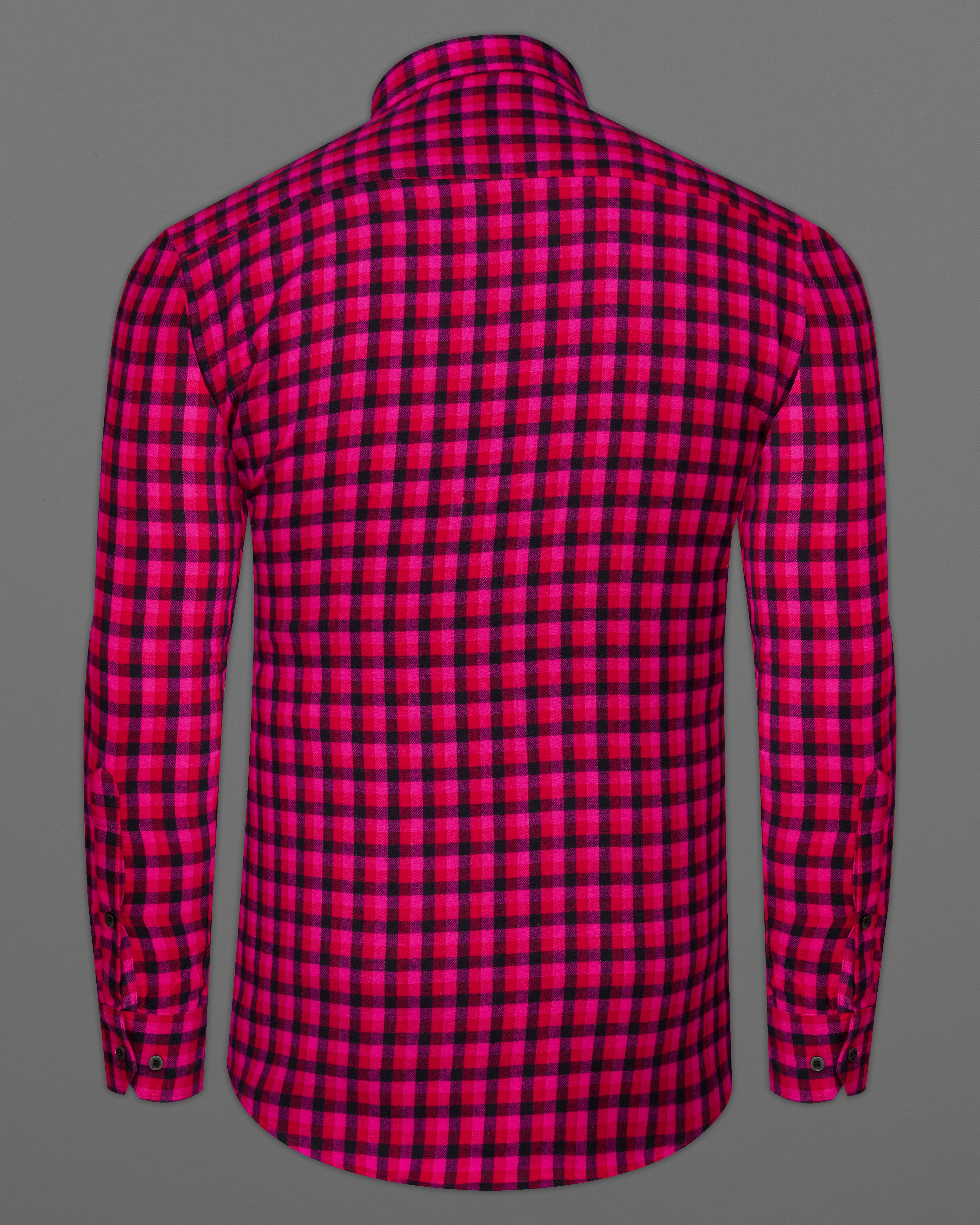 Raspberry Red with Black Checkered Flannel Shirt 9691-BLK-38, 9691-BLK-H-38, 9691-BLK-39, 9691-BLK-H-39, 9691-BLK-40, 9691-BLK-H-40, 9691-BLK-42, 9691-BLK-H-42, 9691-BLK-44, 9691-BLK-H-44, 9691-BLK-46, 9691-BLK-H-46, 9691-BLK-48, 9691-BLK-H-48, 9691-BLK-50, 9691-BLK-H-50, 9691-BLK-52, 9691-BLK-H-52