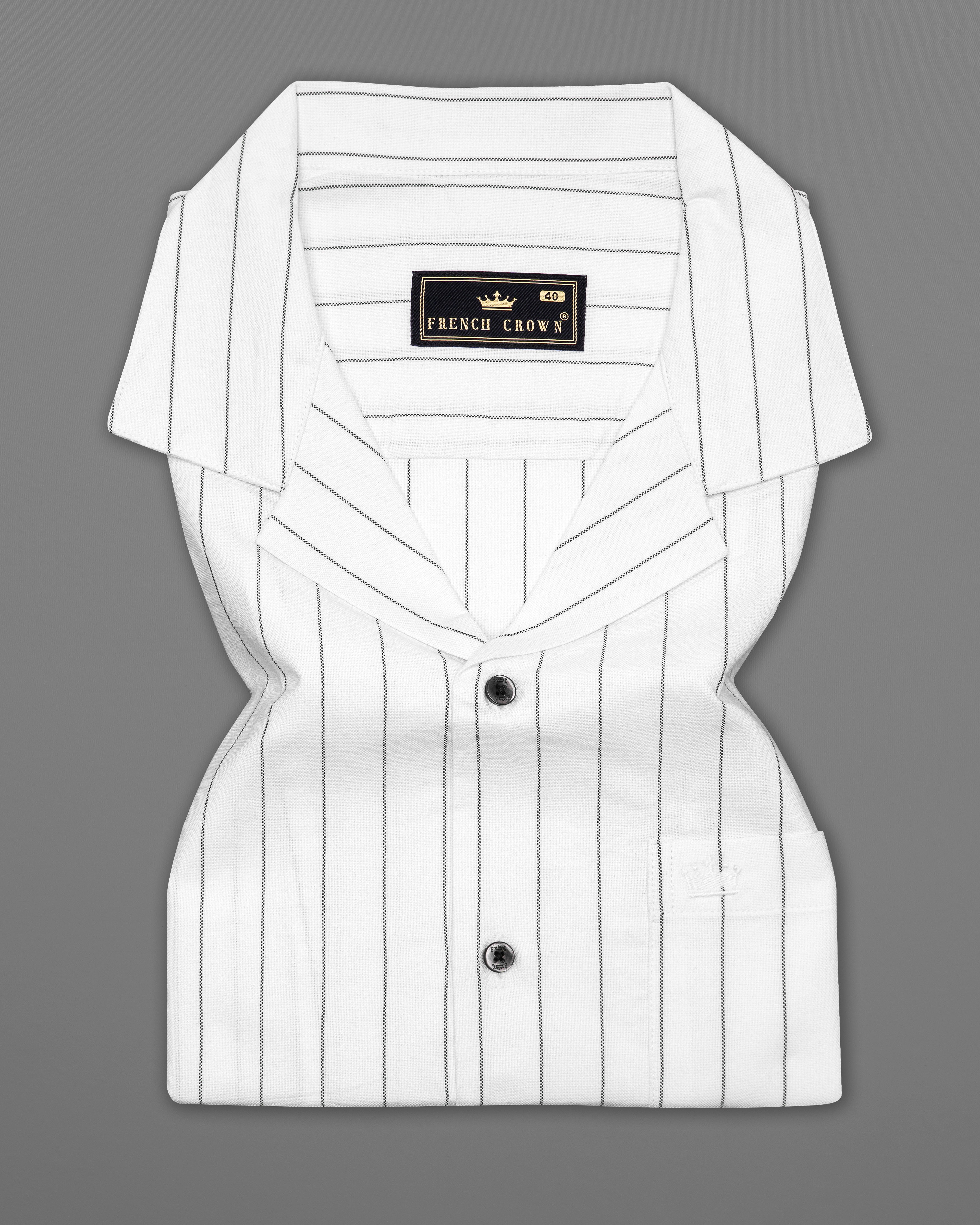 Bright White Striped Royal Oxford Half Sleeved Shirt 9698-CC-BLK-SS-38, 9698-CC-BLK-SS-39, 9698-CC-BLK-SS-40, 9698-CC-BLK-SS-42, 9698-CC-BLK-SS-44, 9698-CC-BLK-SS-46, 9698-CC-BLK-SS-48, 9698-CC-BLK-SS-50, 9698-CC-BLK-SS-52