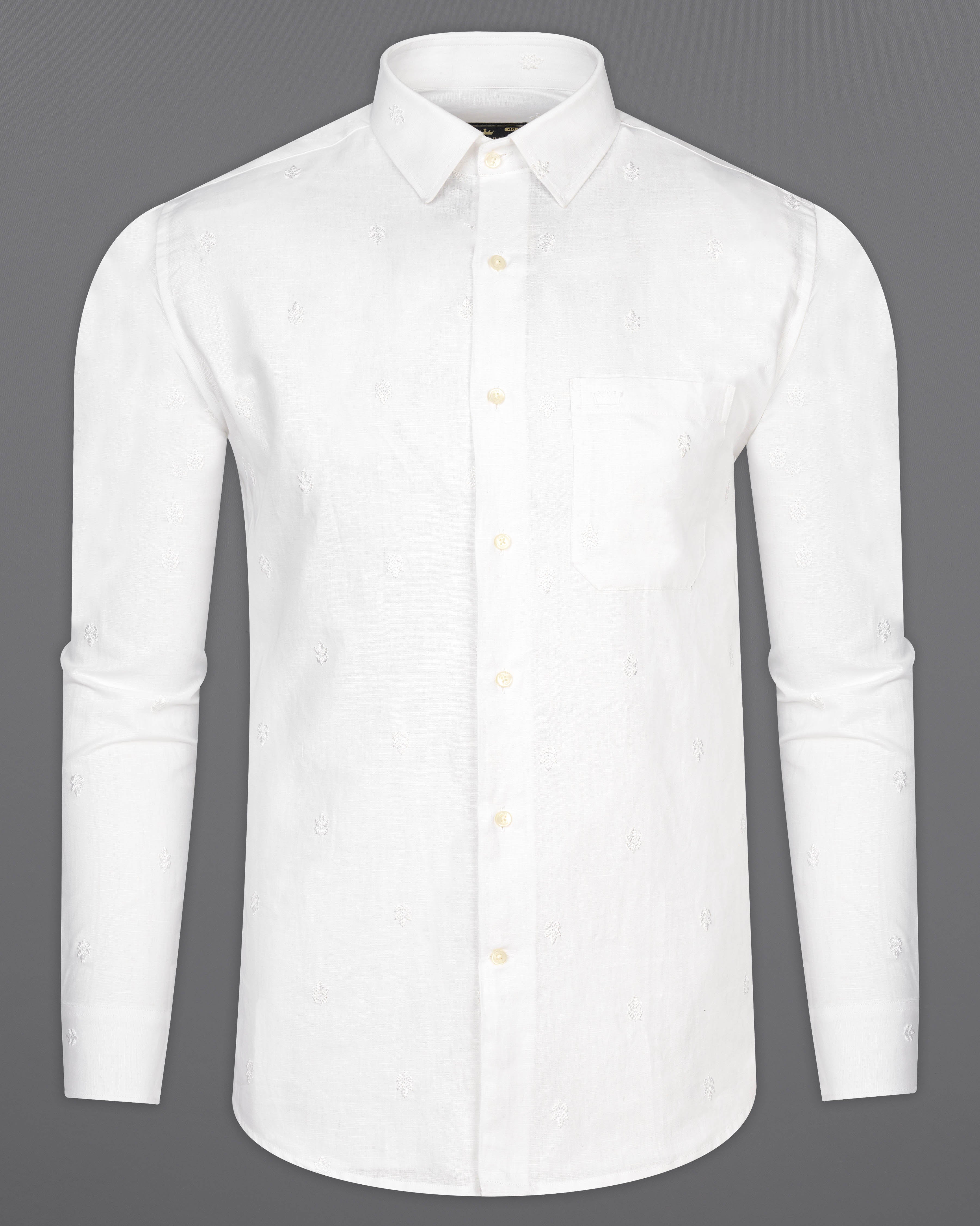 Bright White Embroidered Luxurious Linen Shirt 9708-38, 9708-H-38, 9708-39, 9708-H-39, 9708-40, 9708-H-40, 9708-42, 9708-H-42, 9708-44, 9708-H-44, 9708-46, 9708-H-46, 9708-48, 9708-H-48, 9708-50, 9708-H-50, 9708-52, 9708-H-52