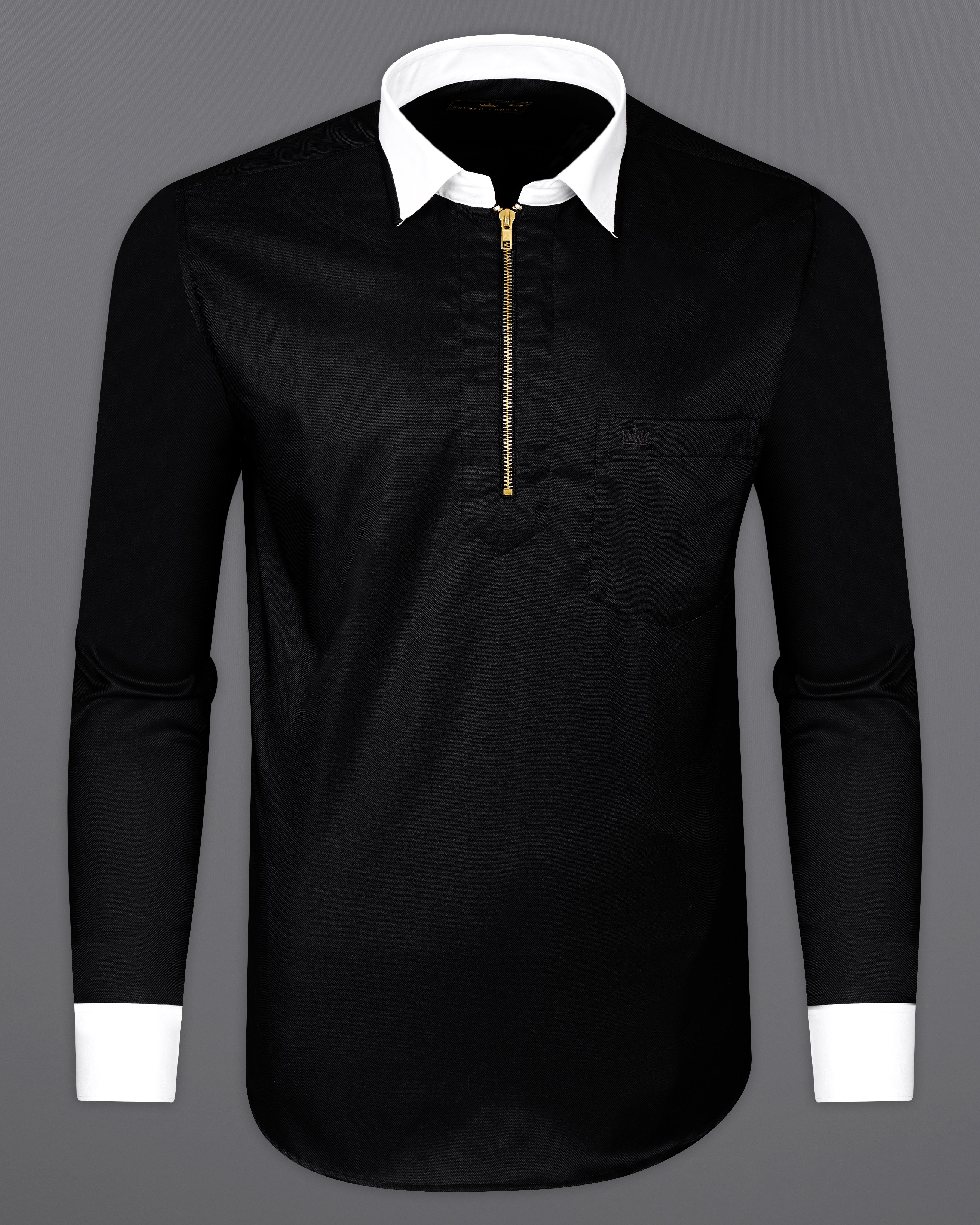 Jade Black Twill Premium Cotton Designer Shirt with White Collar and Cuffs 9731-WCC-ZP-P76-38, 9731-WCC-ZP-P76-H-38, 9731-WCC-ZP-P76-39, 9731-WCC-ZP-P76-H-39, 9731-WCC-ZP-P76-40, 9731-WCC-ZP-P76-H-40, 9731-WCC-ZP-P76-42, 9731-WCC-ZP-P76-H-42, 9731-WCC-ZP-P76-44, 9731-WCC-ZP-P76-H-44, 9731-WCC-ZP-P76-46, 9731-WCC-ZP-P76-H-46, 9731-WCC-ZP-P76-48, 9731-WCC-ZP-P76-H-48, 9731-WCC-ZP-P76-50, 9731-WCC-ZP-P76-H-50, 9731-WCC-ZP-P76-52, 9731-WCC-ZP-P76-H-52