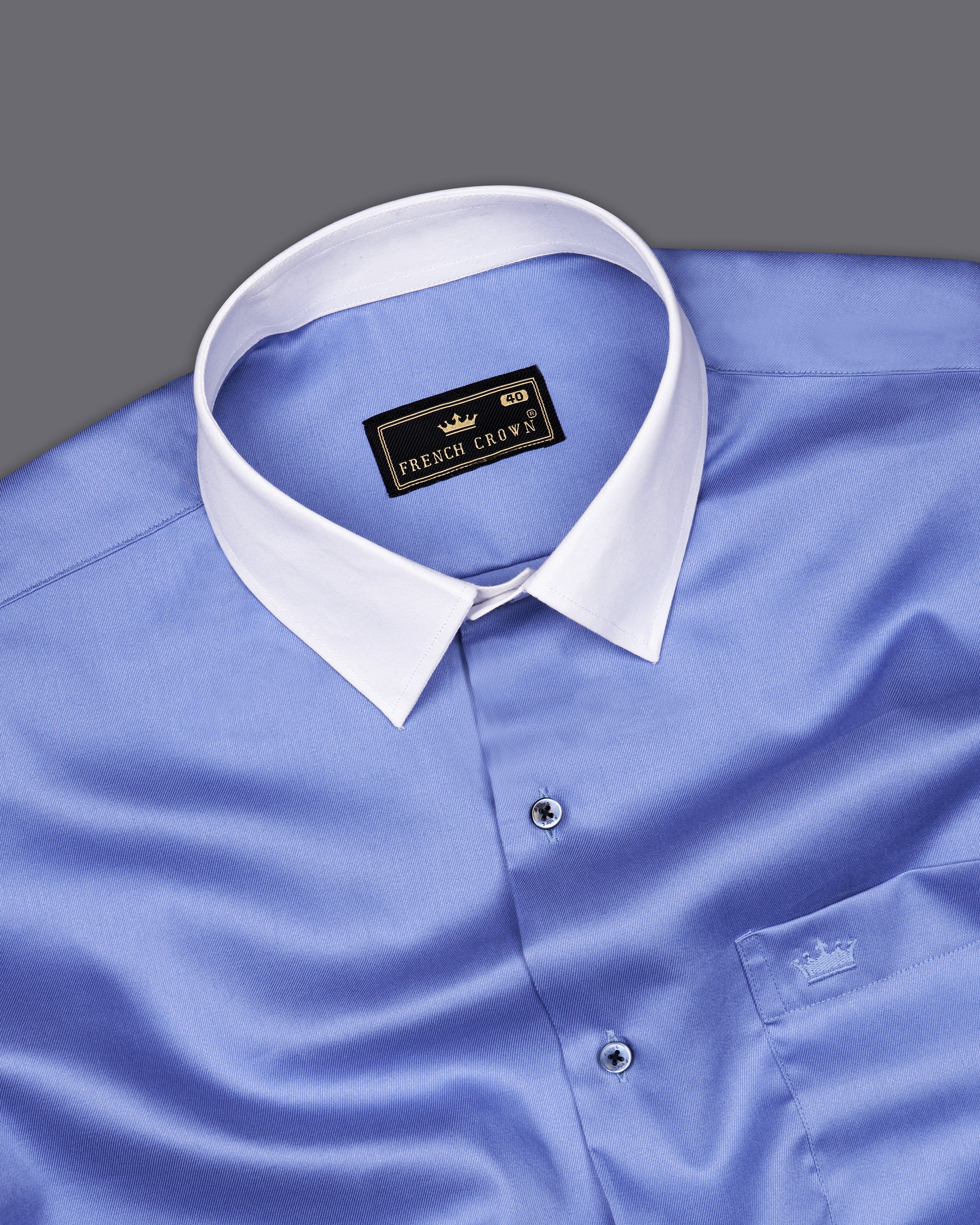 Cornflower Blue with White Cuff and Collar Twill Premium Cotton Shirt 9733-WCC-BLE-38, 9733-WCC-BLE-H-38, 9733-WCC-BLE-39, 9733-WCC-BLE-H-39, 9733-WCC-BLE-40, 9733-WCC-BLE-H-40, 9733-WCC-BLE-42, 9733-WCC-BLE-H-42, 9733-WCC-BLE-44, 9733-WCC-BLE-H-44, 9733-WCC-BLE-46, 9733-WCC-BLE-H-46, 9733-WCC-BLE-48, 9733-WCC-BLE-H-48, 9733-WCC-BLE-50, 9733-WCC-BLE-H-50, 9733-WCC-BLE-52, 9733-WCC-BLE-H-52