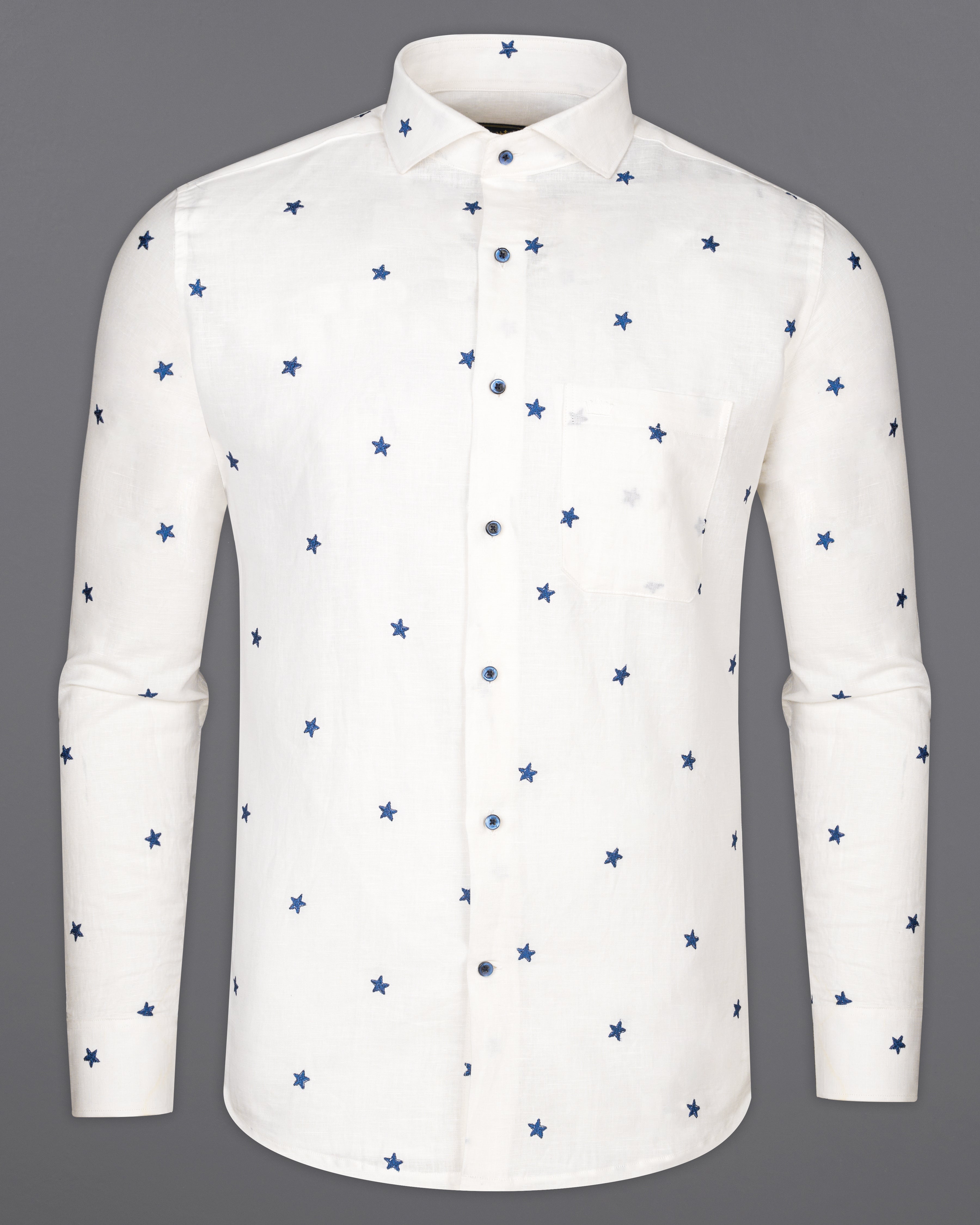 Off White with Stars Textured Luxurious Linen Shirt 9760-CA-BLE-38, 9760-CA-BLE-H-38, 9760-CA-BLE-39, 9760-CA-BLE-H-39, 9760-CA-BLE-40, 9760-CA-BLE-H-40, 9760-CA-BLE-42, 9760-CA-BLE-H-42, 9760-CA-BLE-44, 9760-CA-BLE-H-44, 9760-CA-BLE-46, 9760-CA-BLE-H-46, 9760-CA-BLE-48, 9760-CA-BLE-H-48, 9760-CA-BLE-50, 9760-CA-BLE-H-50, 9760-CA-BLE-52, 9760-CA-BLE-H-52