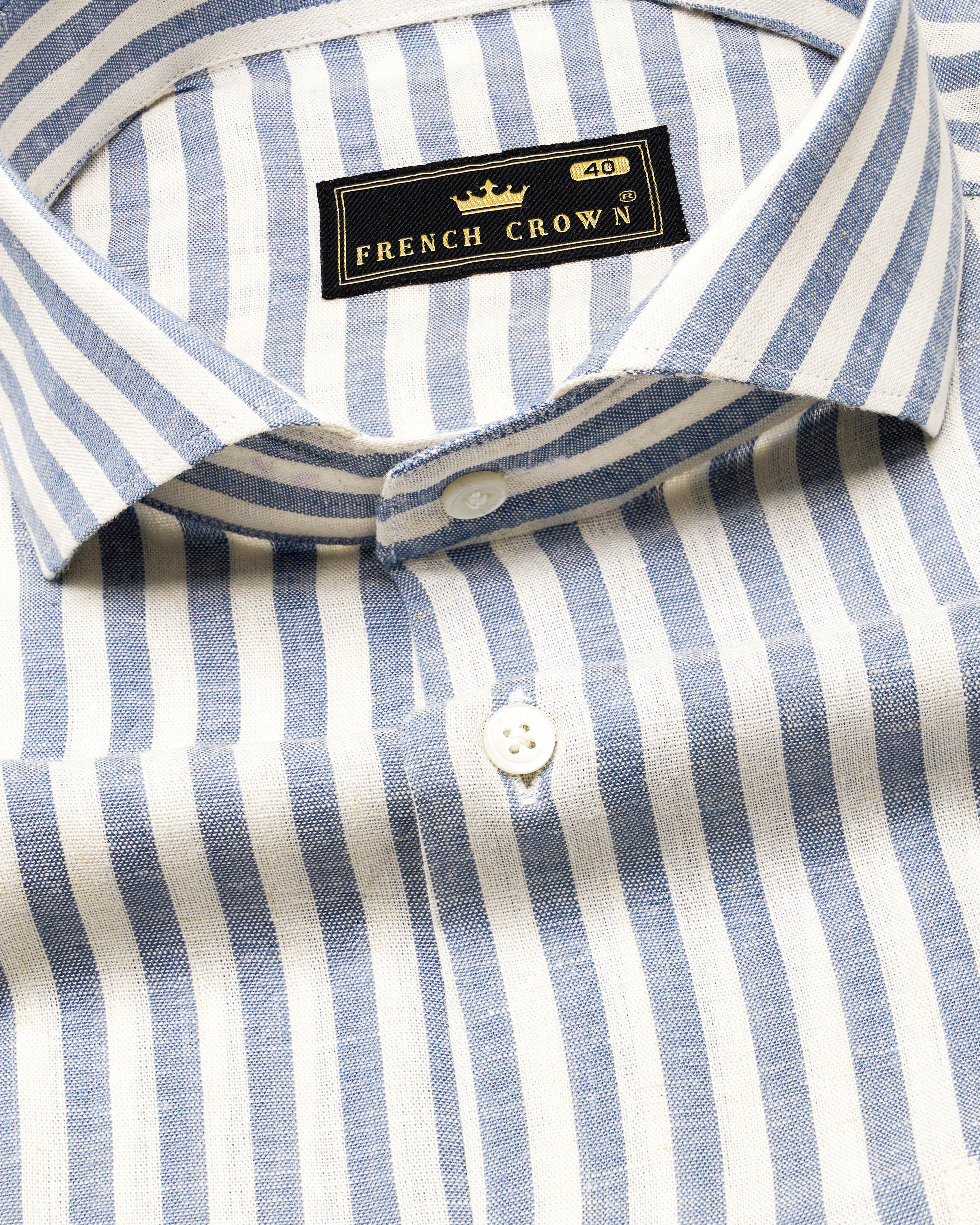Heather Blue and Off White Striped Luxurious Linen Shirt 9768-CA-38, 9768-CA-H-38, 9768-CA-39, 9768-CA-H-39, 9768-CA-40, 9768-CA-H-40, 9768-CA-42, 9768-CA-H-42, 9768-CA-44, 9768-CA-H-44, 9768-CA-46, 9768-CA-H-46, 9768-CA-48, 9768-CA-H-48, 9768-CA-50, 9768-CA-H-50, 9768-CA-52, 9768-CA-H-52