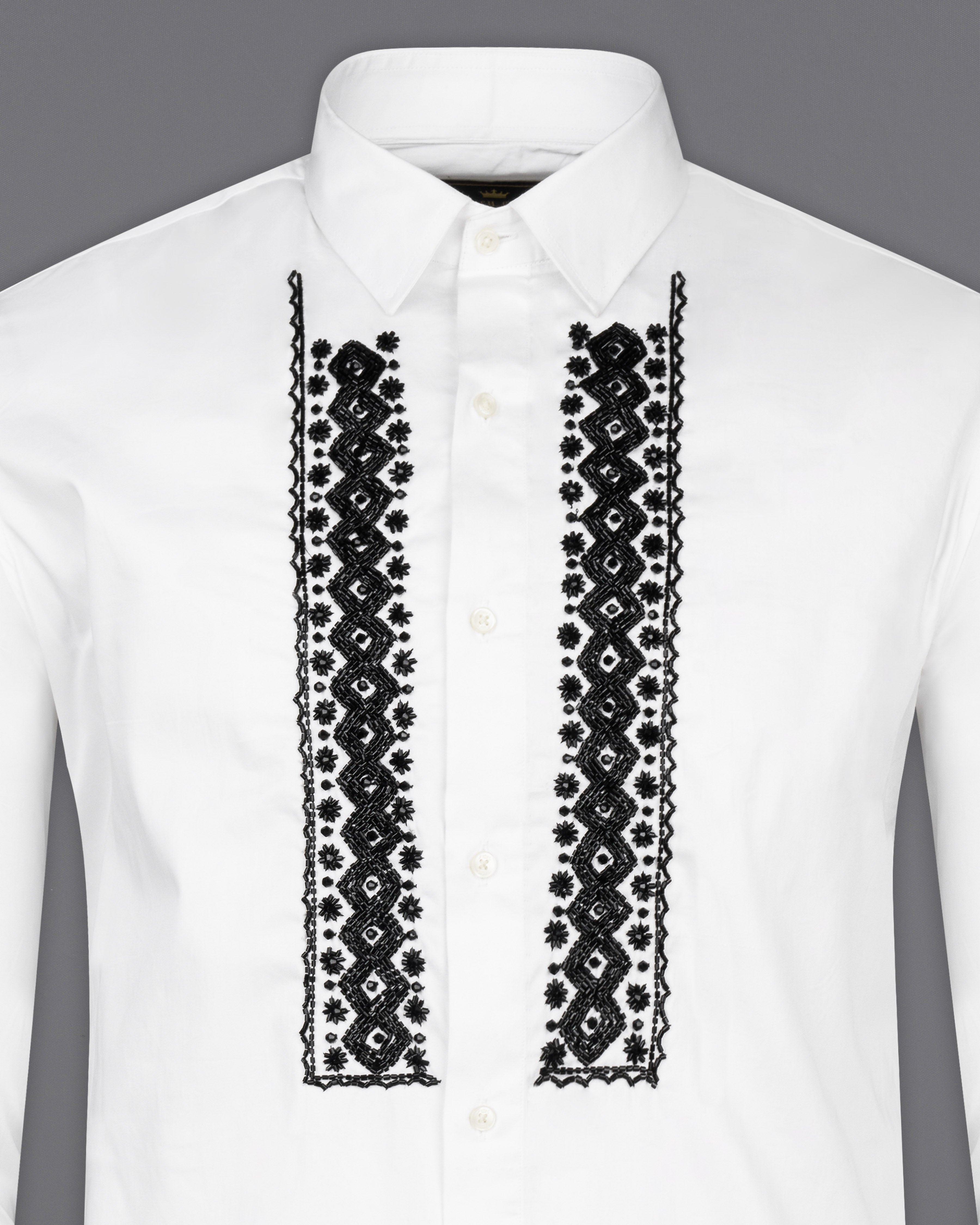 Evening Embroidered Shirt - Luxury White