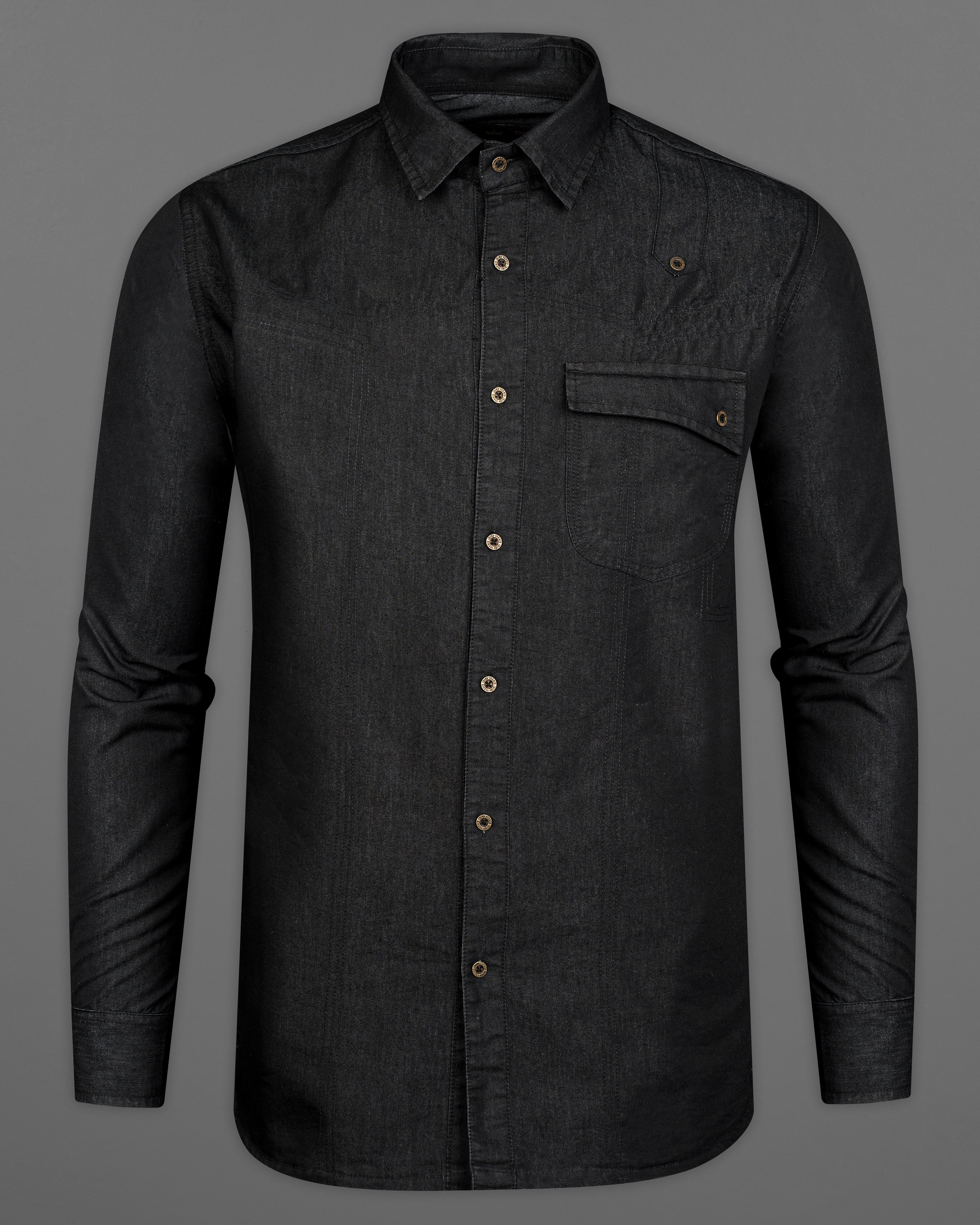 Jade Black Denim Overshirt/Shacket 9805-MB-OS-38, 9805-MB-OS-H-38, 9805-MB-OS-39, 9805-MB-OS-H-39, 9805-MB-OS-40, 9805-MB-OS-H-40, 9805-MB-OS-42, 9805-MB-OS-H-42, 9805-MB-OS-44, 9805-MB-OS-H-44, 9805-MB-OS-46, 9805-MB-OS-H-46, 9805-MB-OS-48, 9805-MB-OS-H-48, 9805-MB-OS-50, 9805-MB-OS-H-50, 9805-MB-OS-52, 9805-MB-OS-H-52