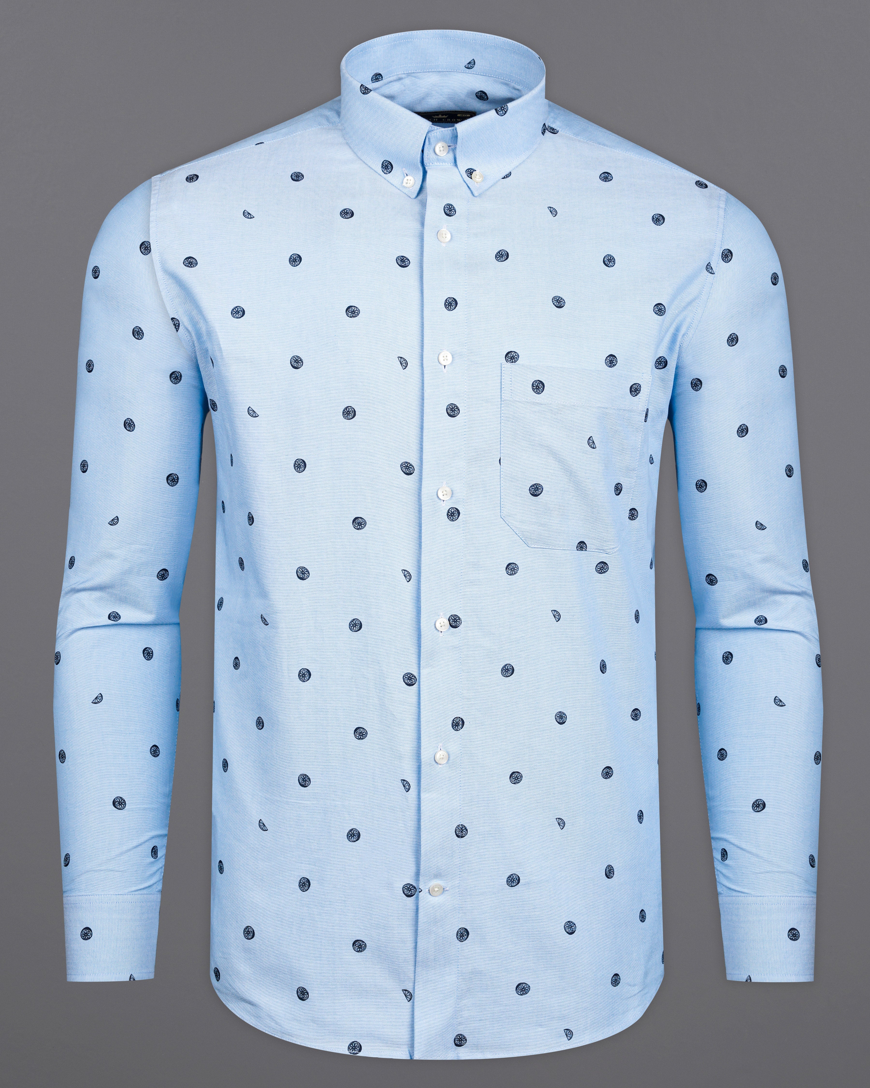Spindle Sky Blue with Gunmetal Blue Printed Royal Oxford Shirt 9849-BD-38, 9849-BD-H-38, 9849-BD-39, 9849-BD-H-39, 9849-BD-40, 9849-BD-H-40, 9849-BD-42, 9849-BD-H-42, 9849-BD-44, 9849-BD-H-44, 9849-BD-46, 9849-BD-H-46, 9849-BD-48, 9849-BD-H-48, 9849-BD-50, 9849-BD-H-50, 9849-BD-52, 9849-BD-H-52