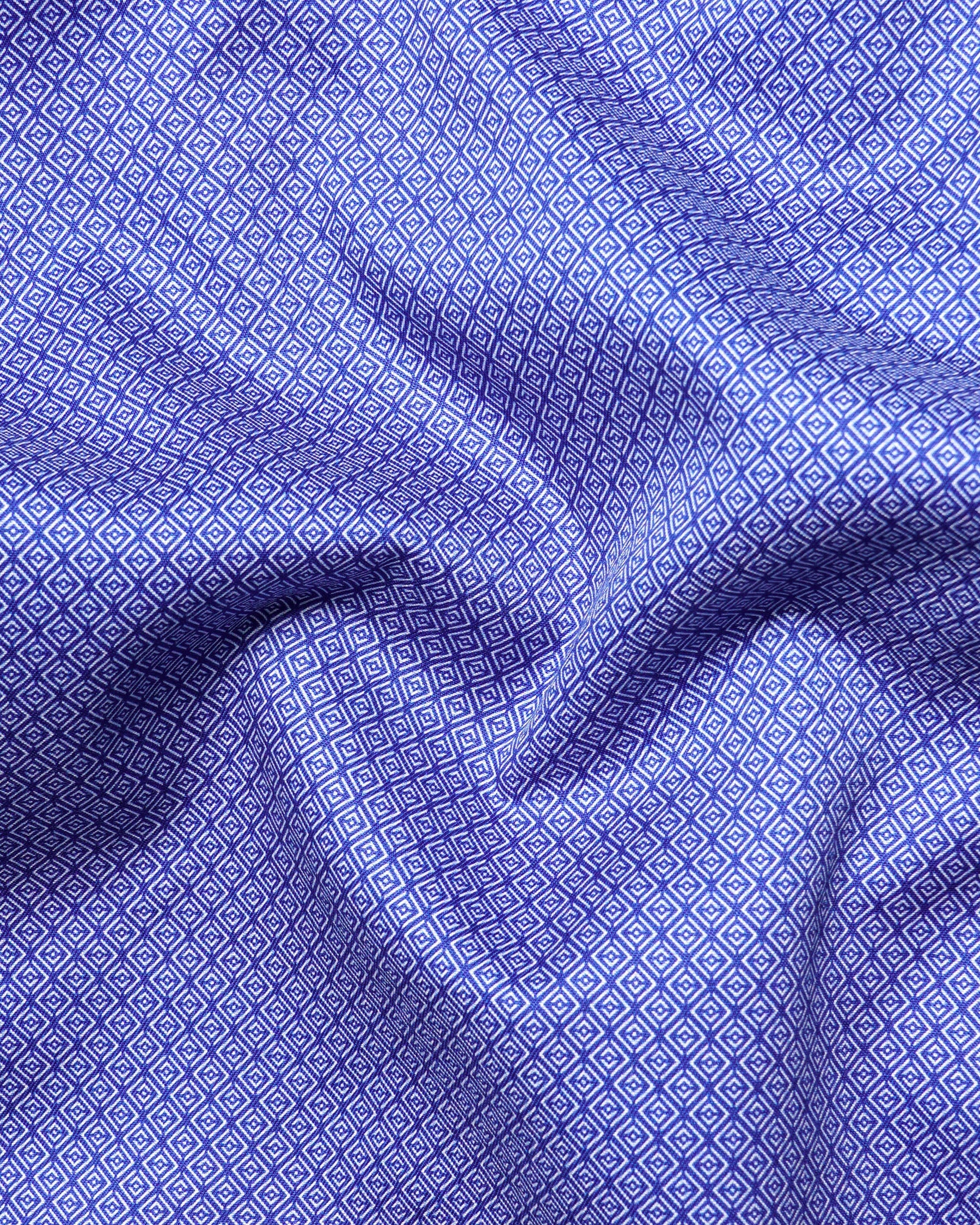 Dark Periwinkle Blue Geometric Printed Premium Cotton Designer Shirt 9851-P368-38, 9851-P368-H-38, 9851-P368-39, 9851-P368-H-39, 9851-P368-40, 9851-P368-H-40, 9851-P368-42, 9851-P368-H-42, 9851-P368-44, 9851-P368-H-44, 9851-P368-46, 9851-P368-H-46, 9851-P368-48, 9851-P368-H-48, 9851-P368-50, 9851-P368-H-50, 9851-P368-52, 9851-P368-H-52