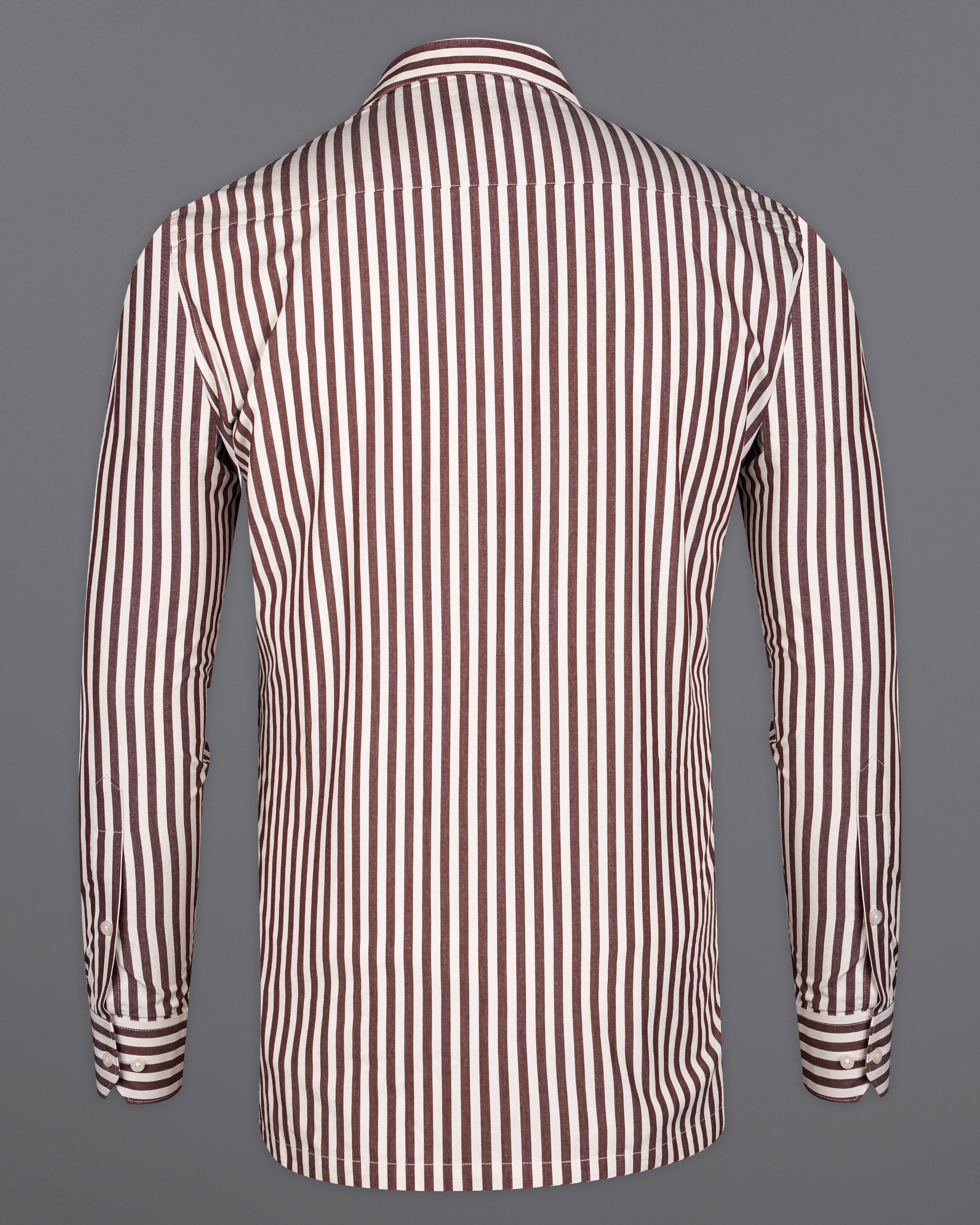 Millbrook Brown and White Striped Premium Cotton Designer Shirt 9854-CC-38, 9854-CC-H-38, 9854-CC-39, 9854-CC-H-39, 9854-CC-40, 9854-CC-H-40, 9854-CC-42, 9854-CC-H-42, 9854-CC-44, 9854-CC-H-44, 9854-CC-46, 9854-CC-H-46, 9854-CC-48, 9854-CC-H-48, 9854-CC-50, 9854-CC-H-50, 9854-CC-52, 9854-CC-H-52
