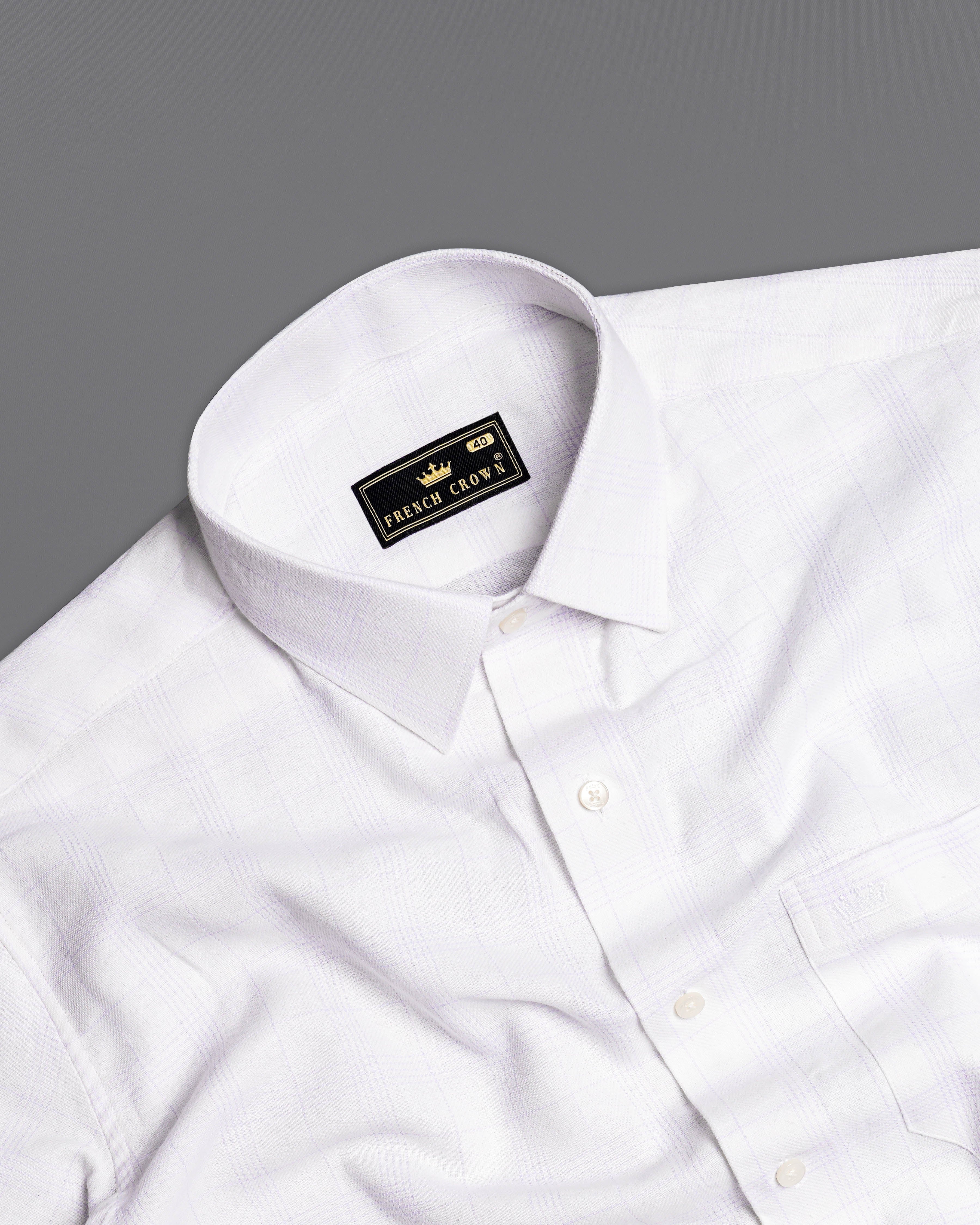 Off White Twill Subtle Checkered Premium Cotton Shirt 9862-38, 9862-H-38, 9862-39, 9862-H-39, 9862-40, 9862-H-40, 9862-42, 9862-H-42, 9862-44, 9862-H-44, 9862-46, 9862-H-46, 9862-48, 9862-H-48, 9862-50, 9862-H-50, 9862-52, 9862-H-52