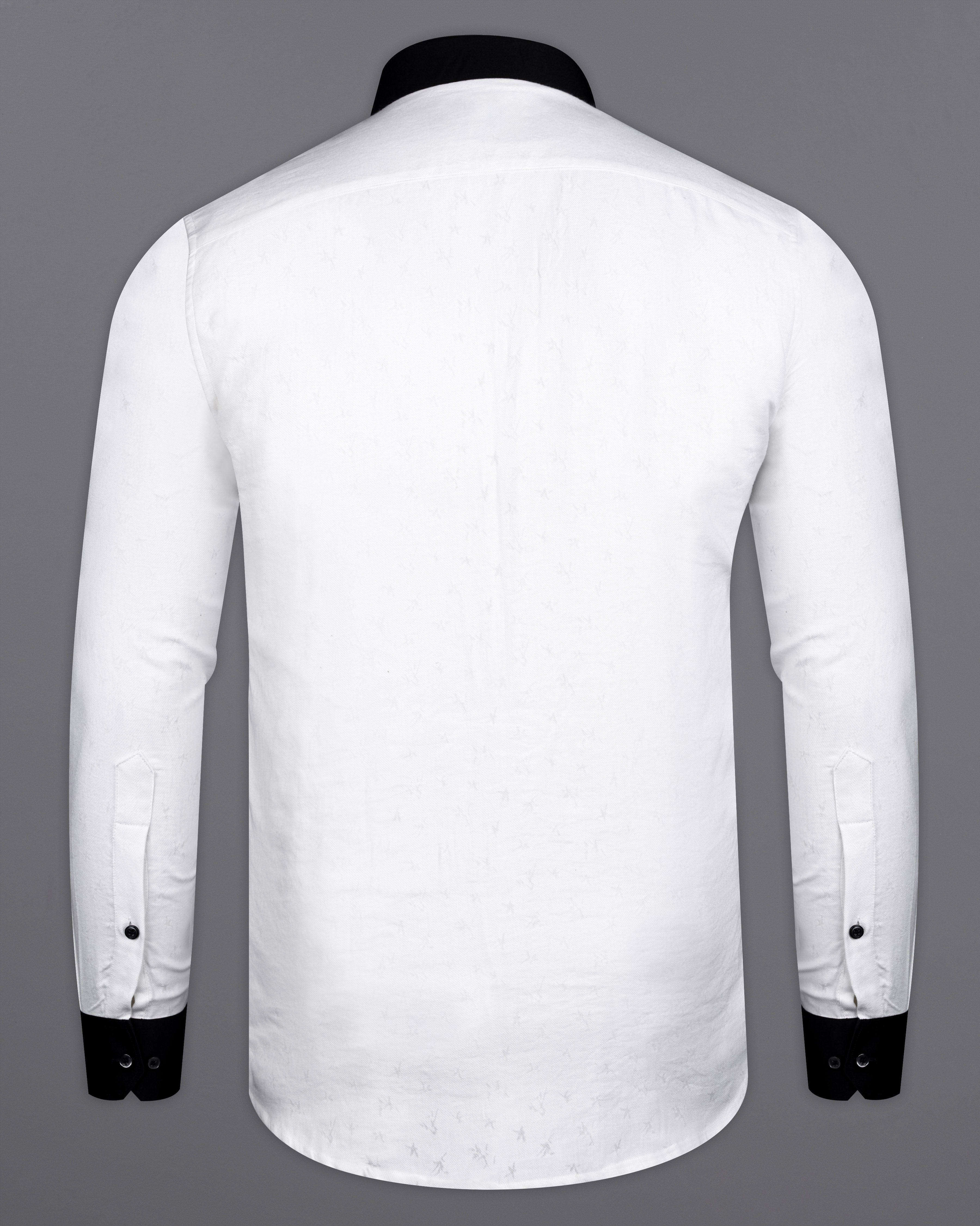 Bright White Jacquard Textured Premium Giza Cotton Shirt with Black Collar and Cuffs 9876-BCC-BLK-38, 9876-BCC-BLK-H-38, 9876-BCC-BLK-39, 9876-BCC-BLK-H-39, 9876-BCC-BLK-40, 9876-BCC-BLK-H-40, 9876-BCC-BLK-42, 9876-BCC-BLK-H-42, 9876-BCC-BLK-44, 9876-BCC-BLK-H-44, 9876-BCC-BLK-46, 9876-BCC-BLK-H-46, 9876-BCC-BLK-48, 9876-BCC-BLK-H-48, 9876-BCC-BLK-50, 9876-BCC-BLK-H-50, 9876-BCC-BLK-52, 9876-BCC-BLK-H-52