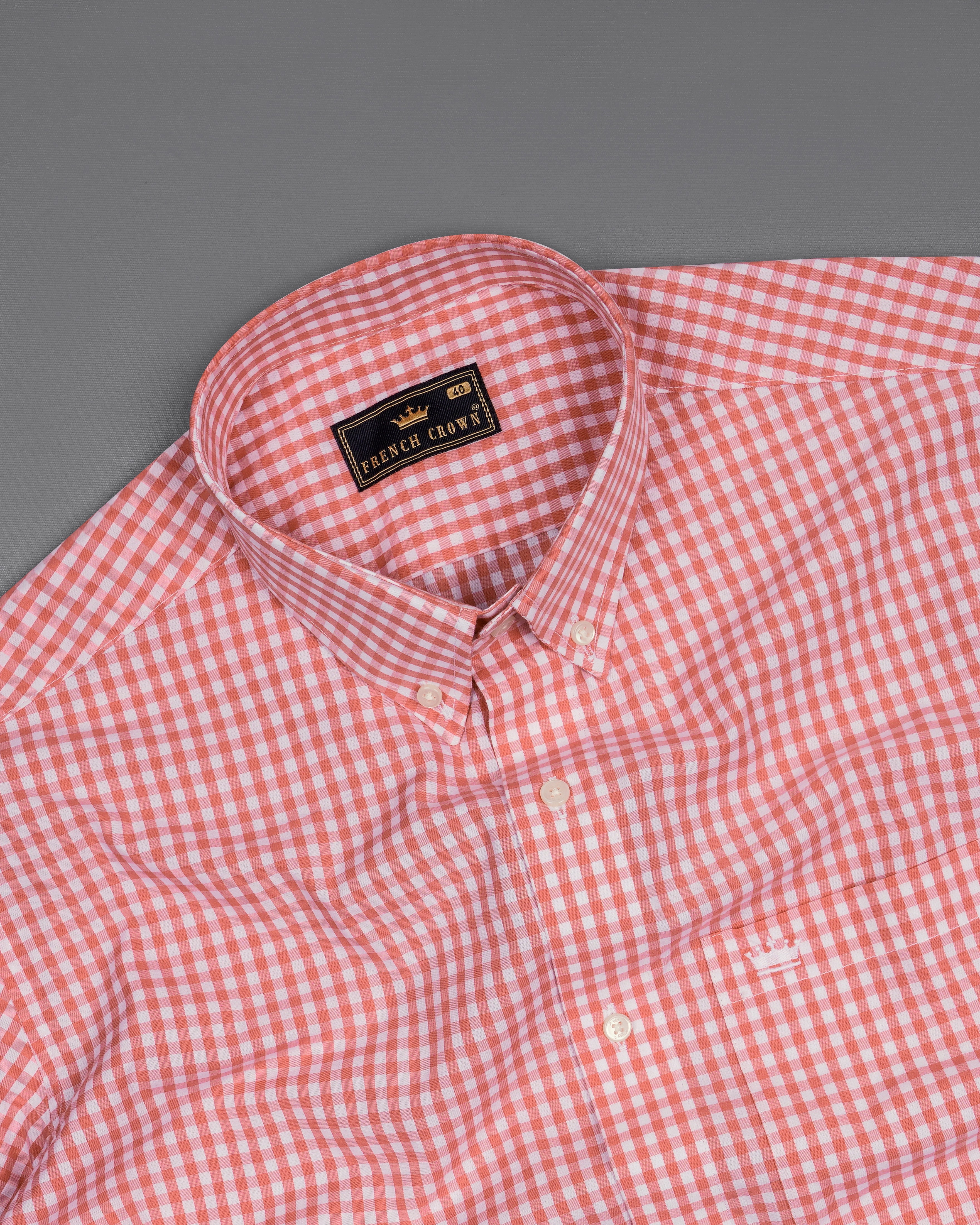 Mandy Pink and White Gingham Checkered Premium Cotton Shirt 9897-BD-38, 9897-BD-H-38, 9897-BD-39, 9897-BD-H-39, 9897-BD-40, 9897-BD-H-40, 9897-BD-42, 9897-BD-H-42, 9897-BD-44, 9897-BD-H-44, 9897-BD-46, 9897-BD-H-46, 9897-BD-48, 9897-BD-H-48, 9897-BD-50, 9897-BD-H-50, 9897-BD-52, 9897-BD-H-52