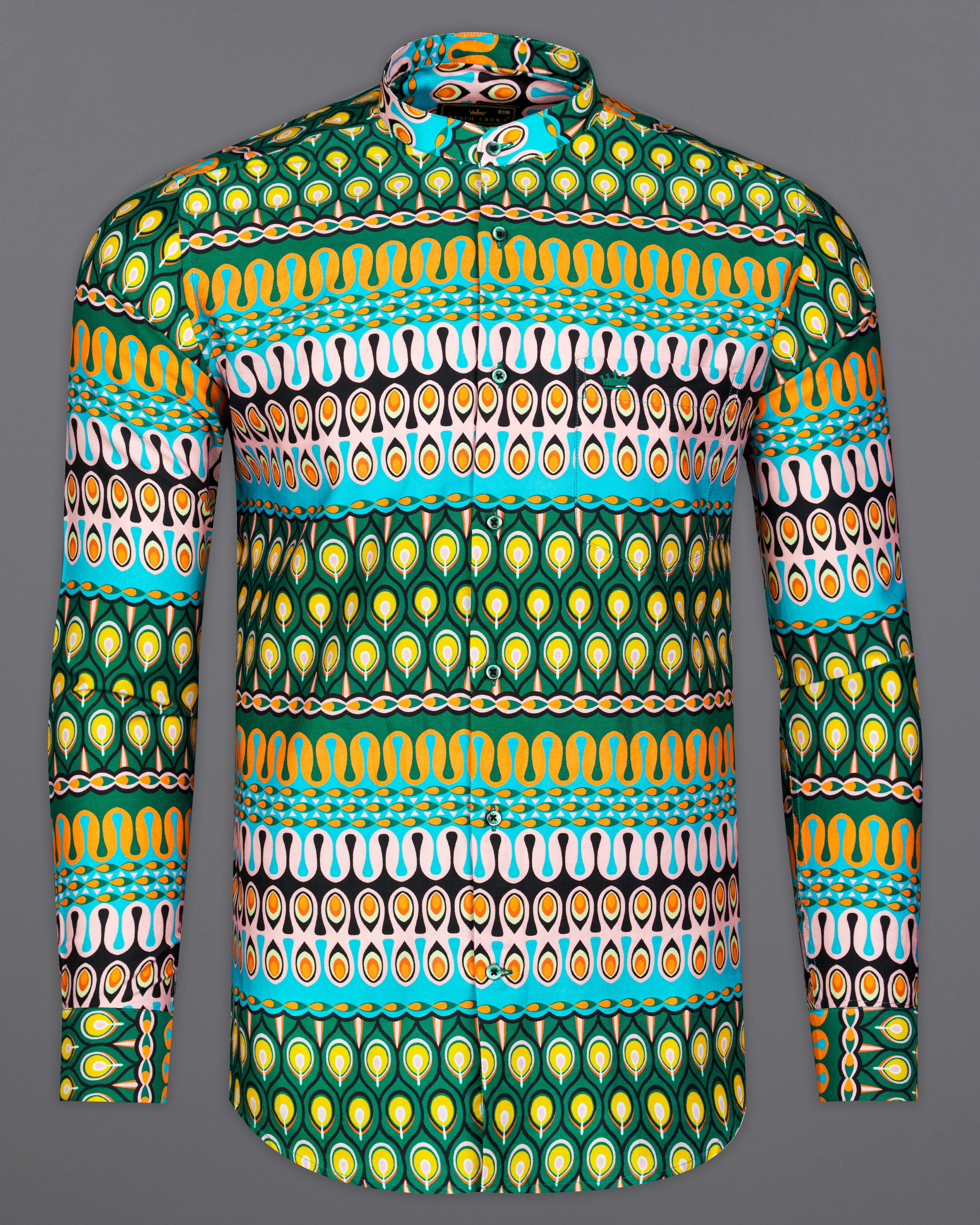 Aquamarine Green with Cantaloupe Orange Multicolour Ankara Pattern Super Soft Premium Cotton Shirt 9924-M-GR-38, 9924-M-GR-38, 9924-M-GR-39, 9924-M-GR-39, 9924-M-GR-40, 9924-M-GR-40, 9924-M-GR-42, 9924-M-GR-42, 9924-M-GR-44, 9924-M-GR-44, 9924-M-GR-46, 9924-M-GR-46, 9924-M-GR-48, 9924-M-GR-48, 9924-M-GR-50, 9924-M-GR-50, 9924-M-GR-52, 9924-M-GR-52