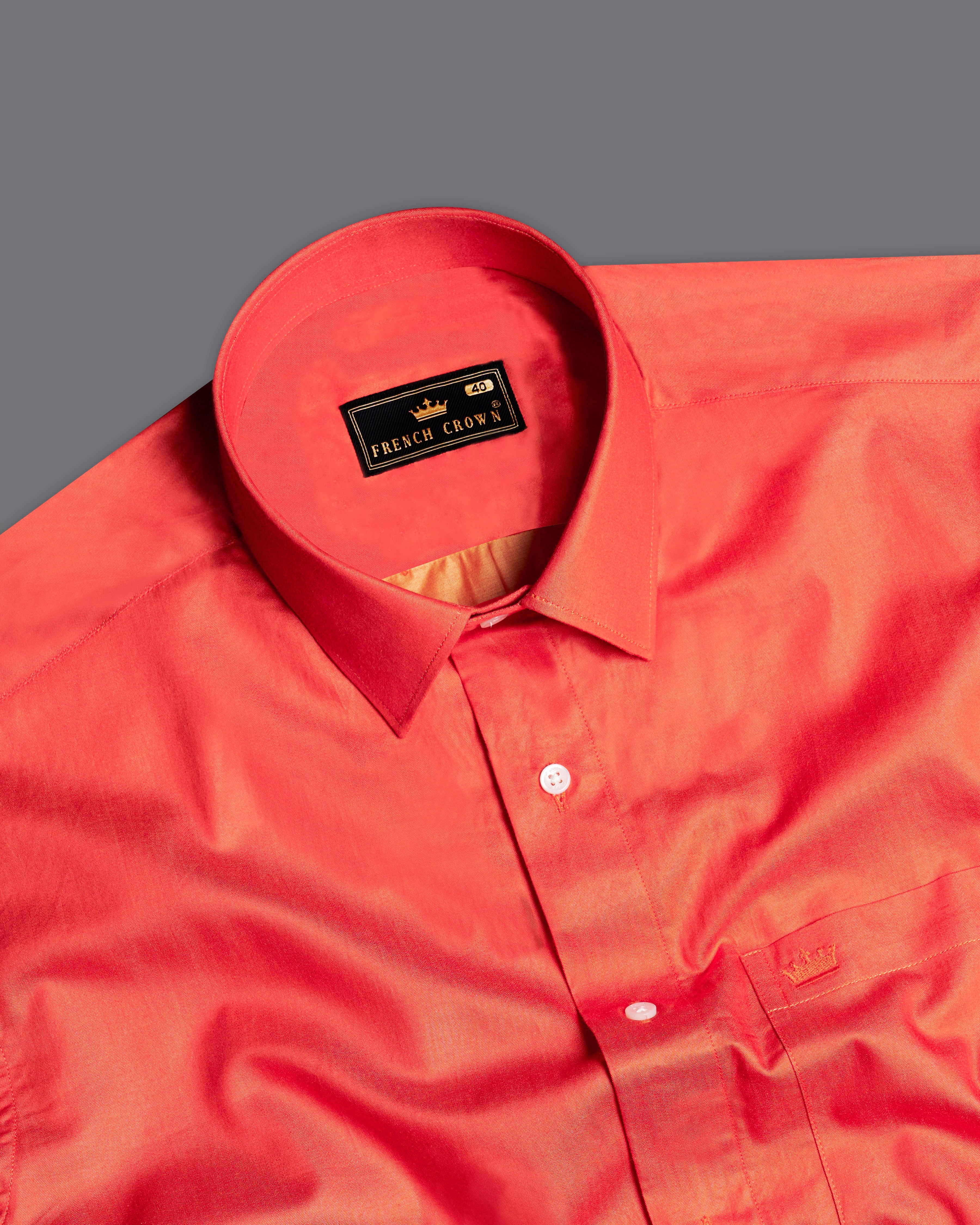 Radical Red Chambray Premium Cotton Shirt 9932-38, 9932-H-38, 9932-39, 9932-H-39, 9932-40, 9932-H-40, 9932-42, 9932-H-42, 9932-44, 9932-H-44, 9932-46, 9932-H-46, 9932-48, 9932-H-48, 9932-50, 9932-H-50, 9932-52, 9932-H-52