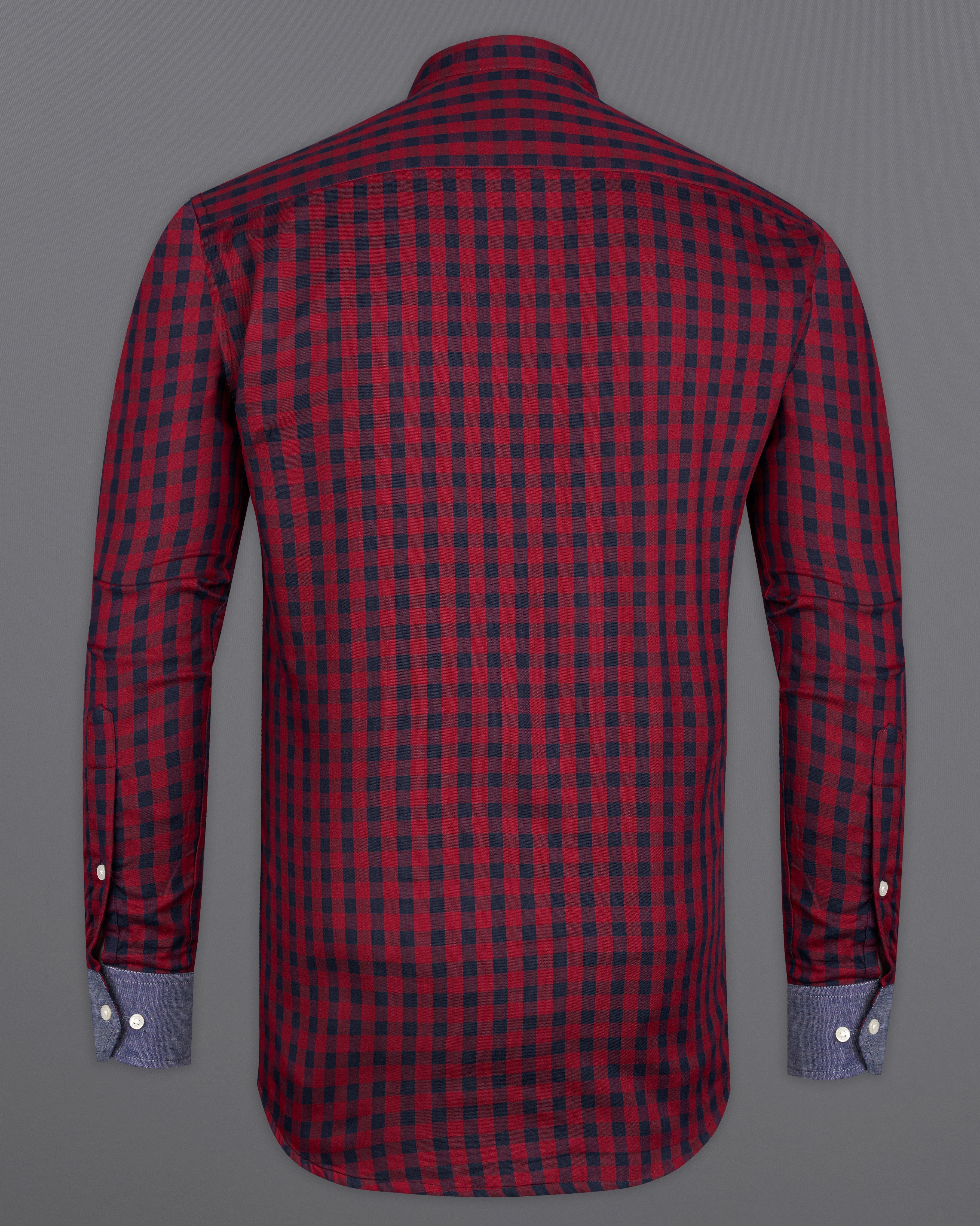 Merlot Red Checkered with River Bed Gray Patchwork Chambray Designer Shirt 9996-M-P251-38, 9996-M-P251-H-38, 9996-M-P251-39, 9996-M-P251-H-39, 9996-M-P251-40, 9996-M-P251-H-40, 9996-M-P251-42, 9996-M-P251-H-42, 9996-M-P251-44, 9996-M-P251-H-44, 9996-M-P251-46, 9996-M-P251-H-46, 9996-M-P251-48, 9996-M-P251-H-48, 9996-M-P251-50, 9996-M-P251-H-50, 9996-M-P251-52, 9996-M-P251-H-52