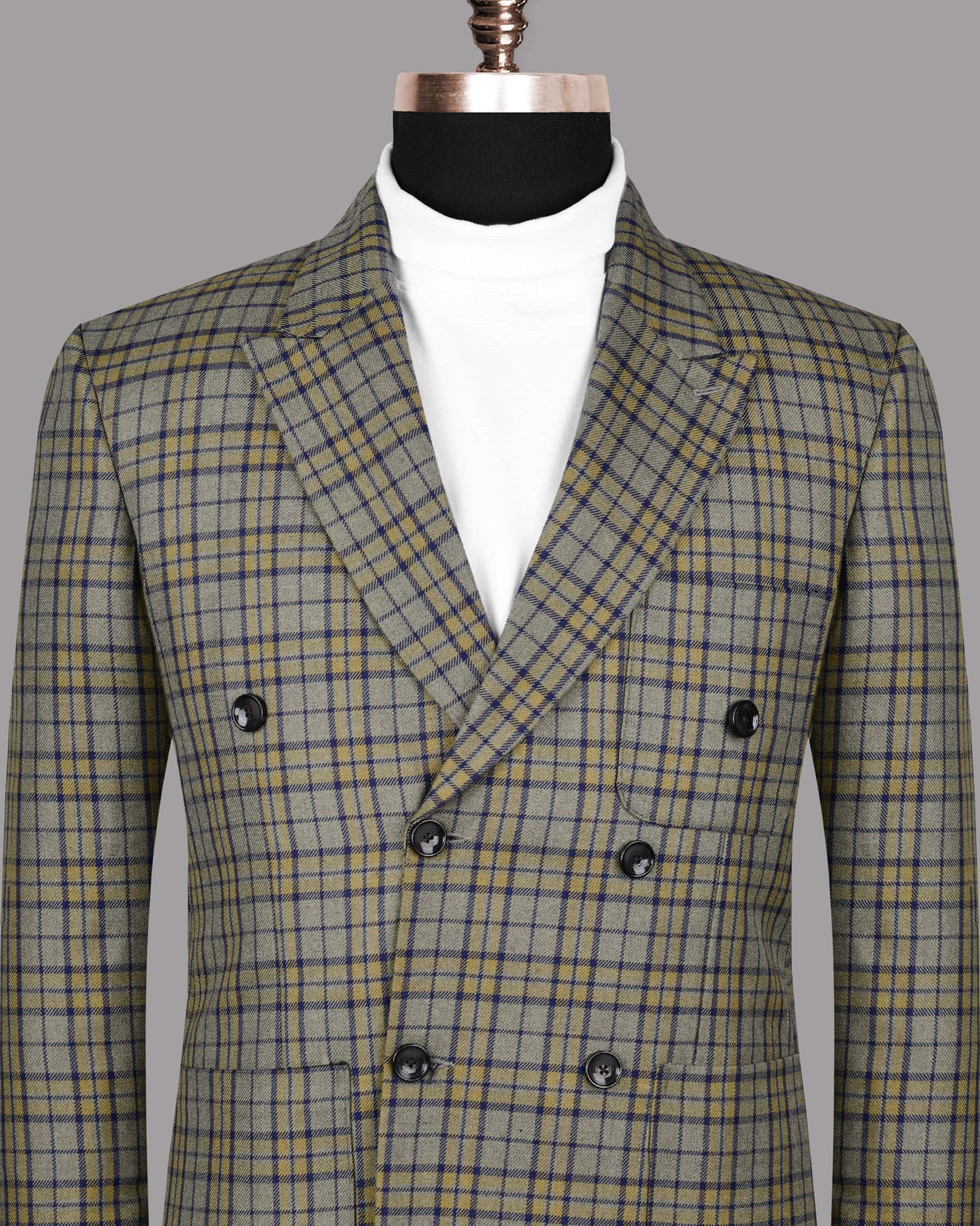 Arrowtown Checked Double Breasted Blazer BL1088-DB-PP-36, BL1088-DB-PP-40, BL1088-DB-PP-42, BL1088-DB-PP-46, BL1088-DB-PP-48, BL1088-DB-PP-50, BL1088-DB-PP-54, BL1088-DB-PP-60, BL1088-DB-PP-56, BL1088-DB-PP-58, BL1088-DB-PP-38, BL1088-DB-PP-44, BL1088-DB-PP-52