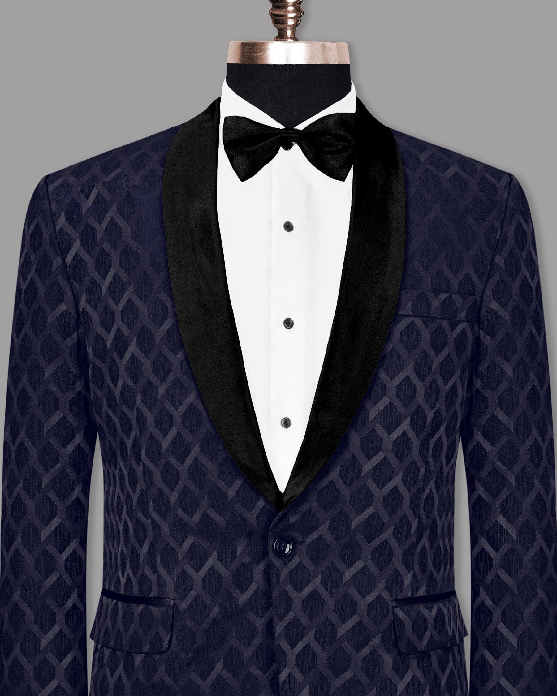 Midnight Express Blue Jacquard Patterned Designer Tuxedo Blazer BL1150-BKL-36, BL1150-BKL-38, BL1150-BKL-40, BL1150-BKL-42, BL1150-BKL-44, BL1150-BKL-46, BL1150-BKL-48, BL1150-BKL-52, BL1150-BKL-56, BL1150-BKL-60, BL1150-BKL-58, BL1150-BKL-50, BL1150-BKL-54