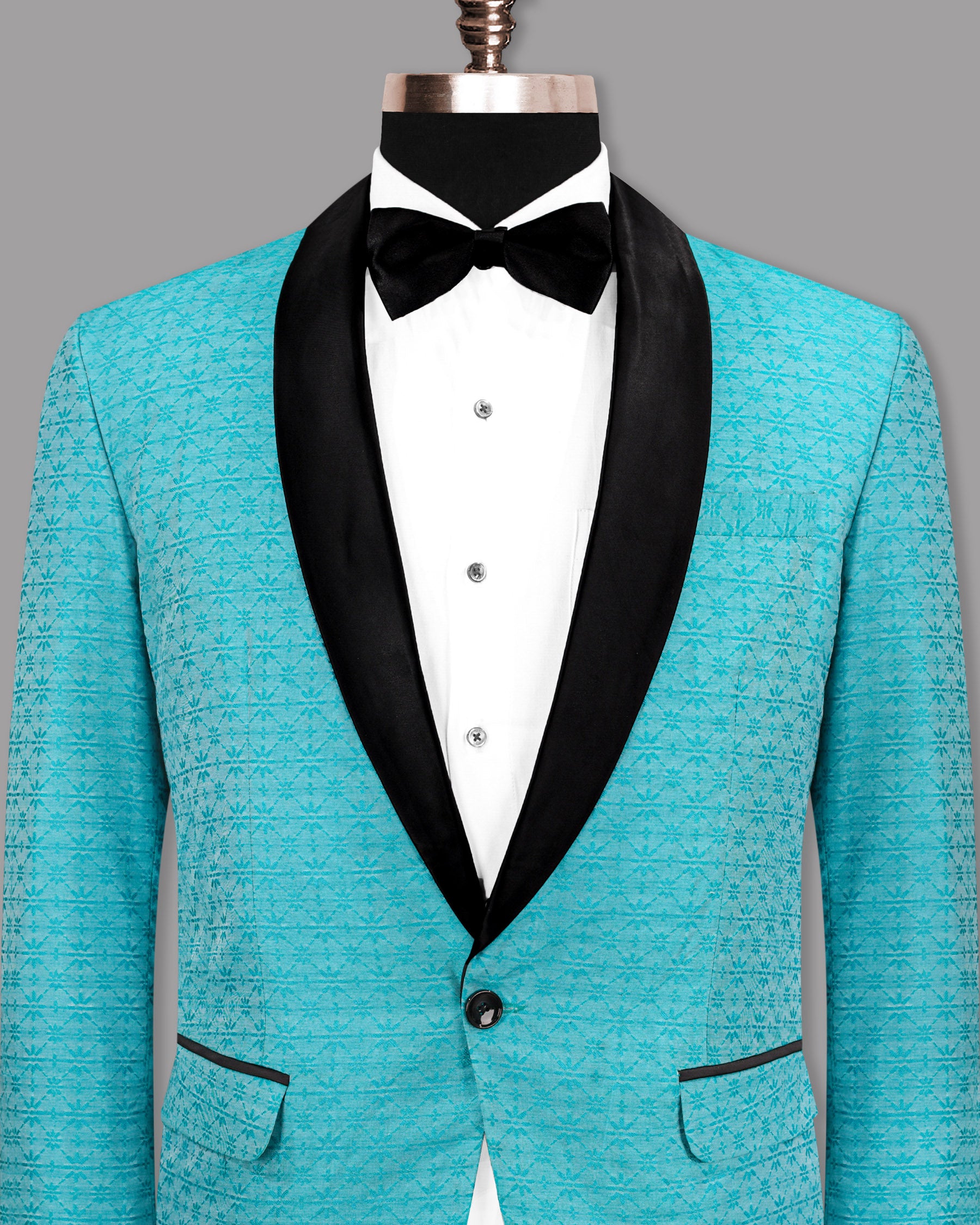 Fountain Blue Jacquard Designer Tuxedo Blazer BL1174-BKL-56, BL1174-BKL-36, BL1174-BKL-38, BL1174-BKL-40, BL1174-BKL-44, BL1174-BKL-48, BL1174-BKL-52, BL1174-BKL-58, BL1174-BKL-60, BL1174-BKL-50, BL1174-BKL-54, BL1174-BKL-42, BL1174-BKL-46