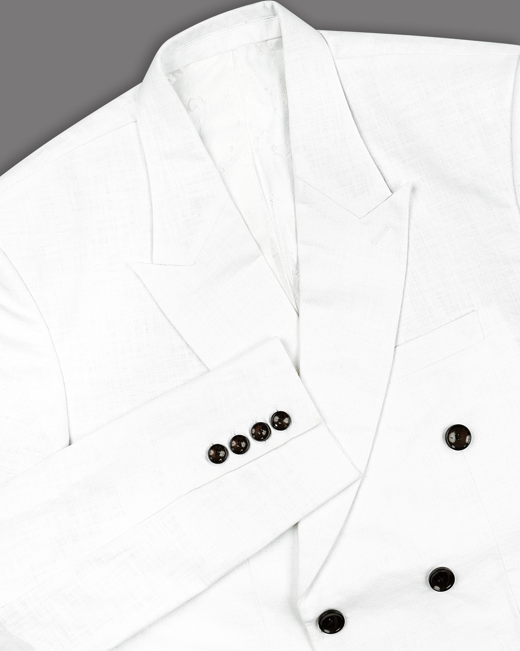 BRIGHT WHITE LUXURIOUS LINEN DOUBLE BREASTED PERFORMANCE BLAZER BL1239-DB-40, BL1239-DB-46, BL1239-DB-54, BL1239-DB-56, BL1239-DB-60, BL1239-DB-42, BL1239-DB-36, BL1239-DB-38, BL1239-DB-44, BL1239-DB-50, BL1239-DB-58, BL1239-DB-52, BL1239-DB-48