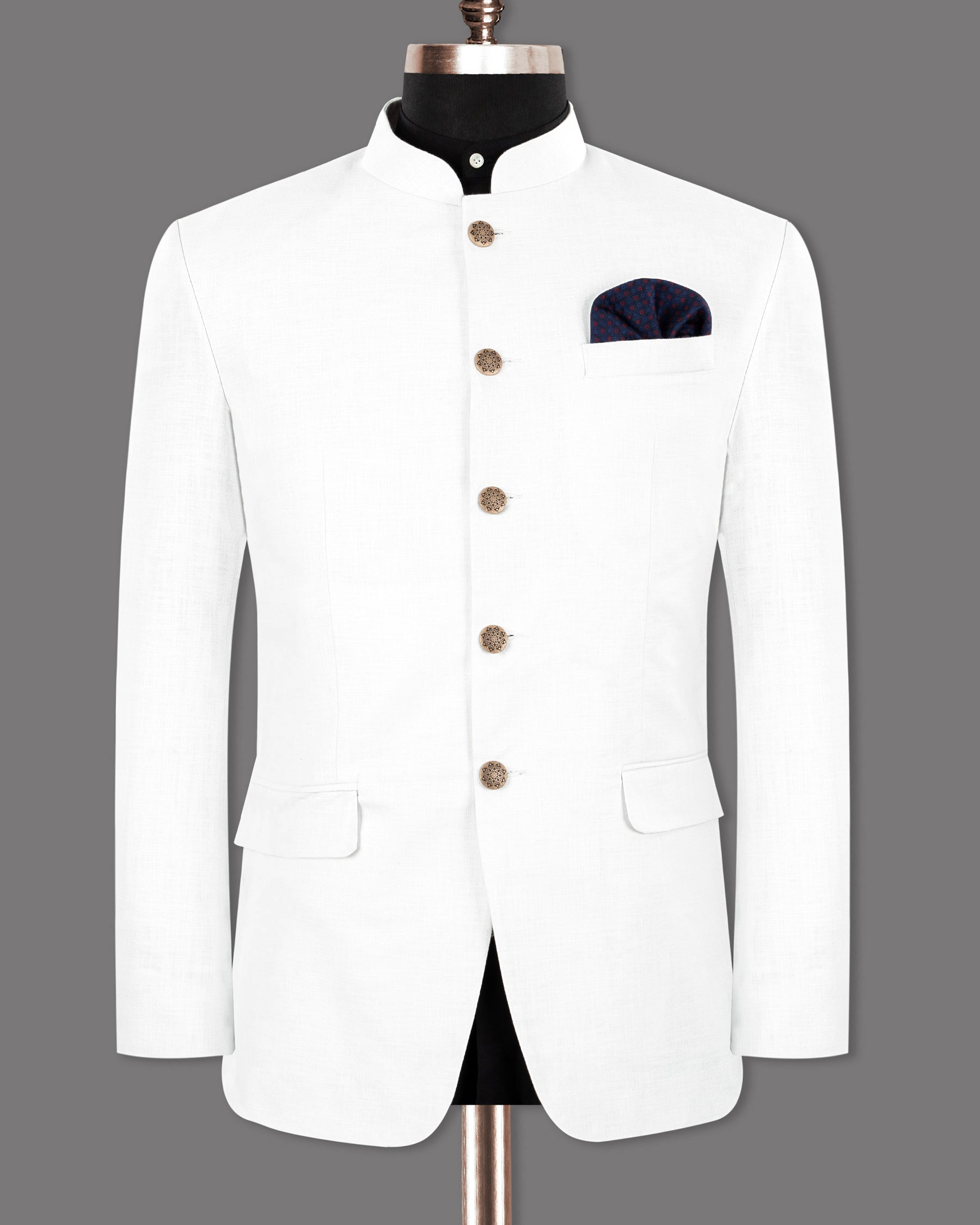 BRIGHT WHITE LUXURIOUS LINEN BANDHGALA/MANDARIN PERFORMANCE BLAZER BL1240-BG-36, BL1240-BG-40, BL1240-BG-50, BL1240-BG-60, BL1240-BG-46, BL1240-BG-58, BL1240-BG-44, BL1240-BG-52, BL1240-BG-42, BL1240-BG-56, BL1240-BG-38, BL1240-BG-54, BL1240-BG-48