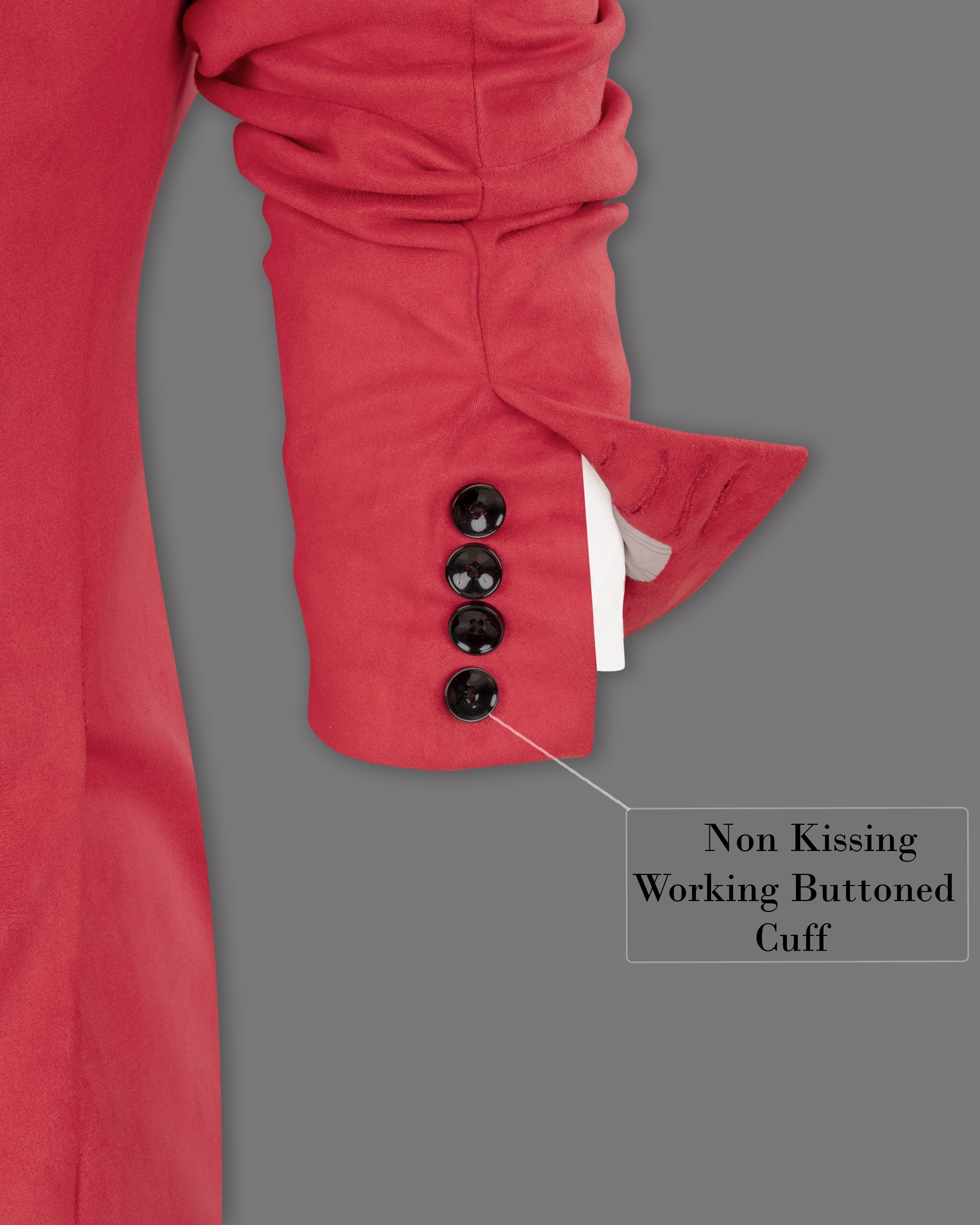 Red velvet hand-crafted Super Soft Designer Tuxedo Blazer BL1247-KWL-D12-36, BL1247-KWL-D12-38, BL1247-KWL-D12-40, BL1247-KWL-D12-42, BL1247-KWL-D12-46, BL1247-KWL-D12-48, BL1247-KWL-D12-50, BL1247-KWL-D12-52, BL1247-KWL-D12-54, BL1247-KWL-D12-58, BL1247-KWL-D12-60, BL1247-KWL-D12-56, BL1247-KWL-D12-44